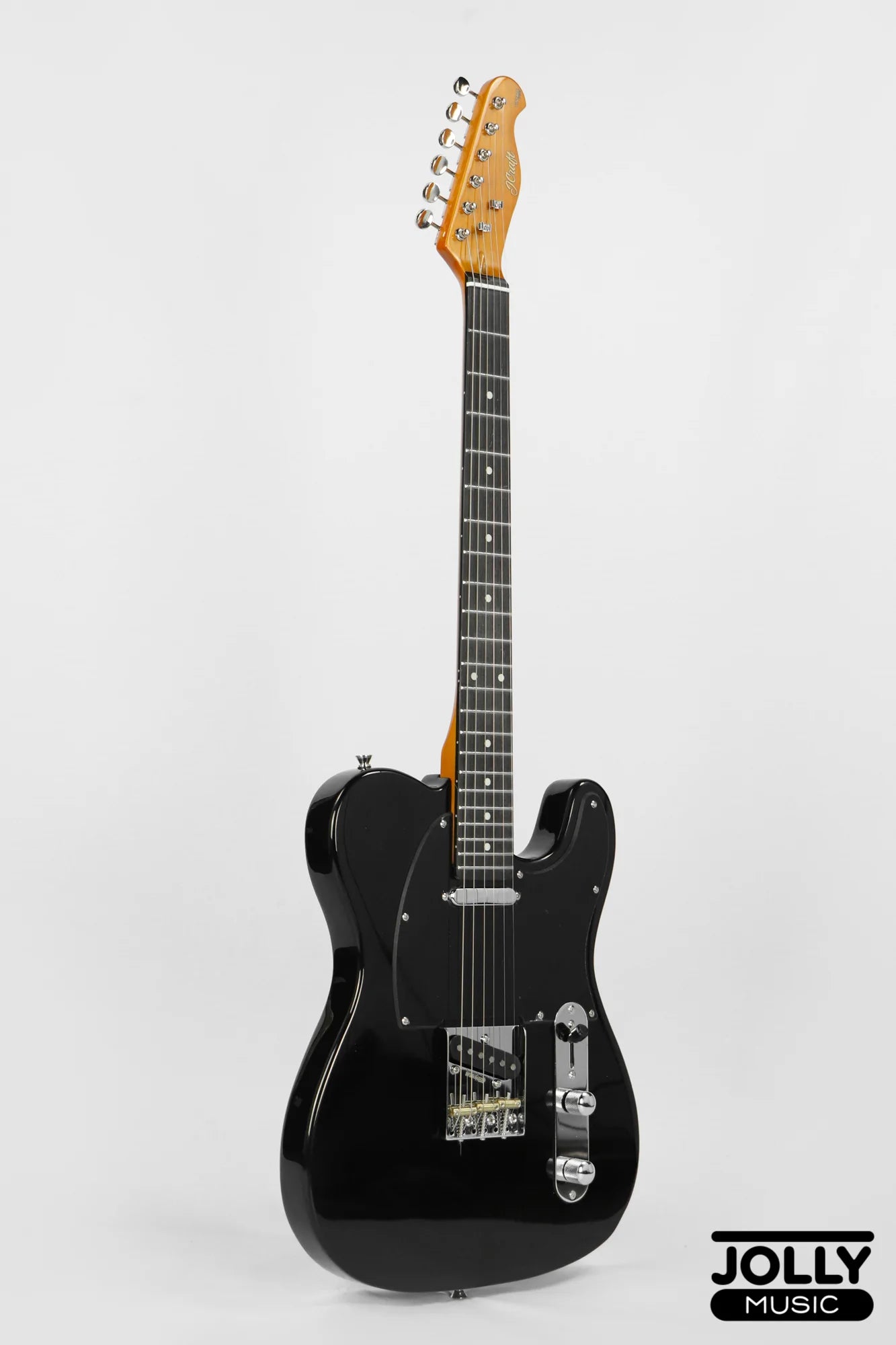 JCraft Vintage Series T-3V T-Style Electric Guitar - Black