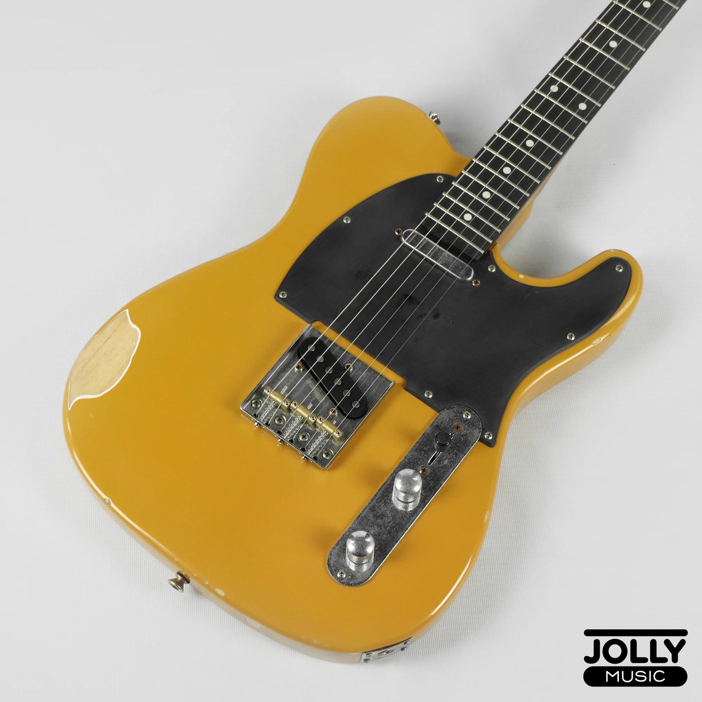 JCraft Vintage Series T-3VC Relic T-Style Electric Guitar - Butterscotch