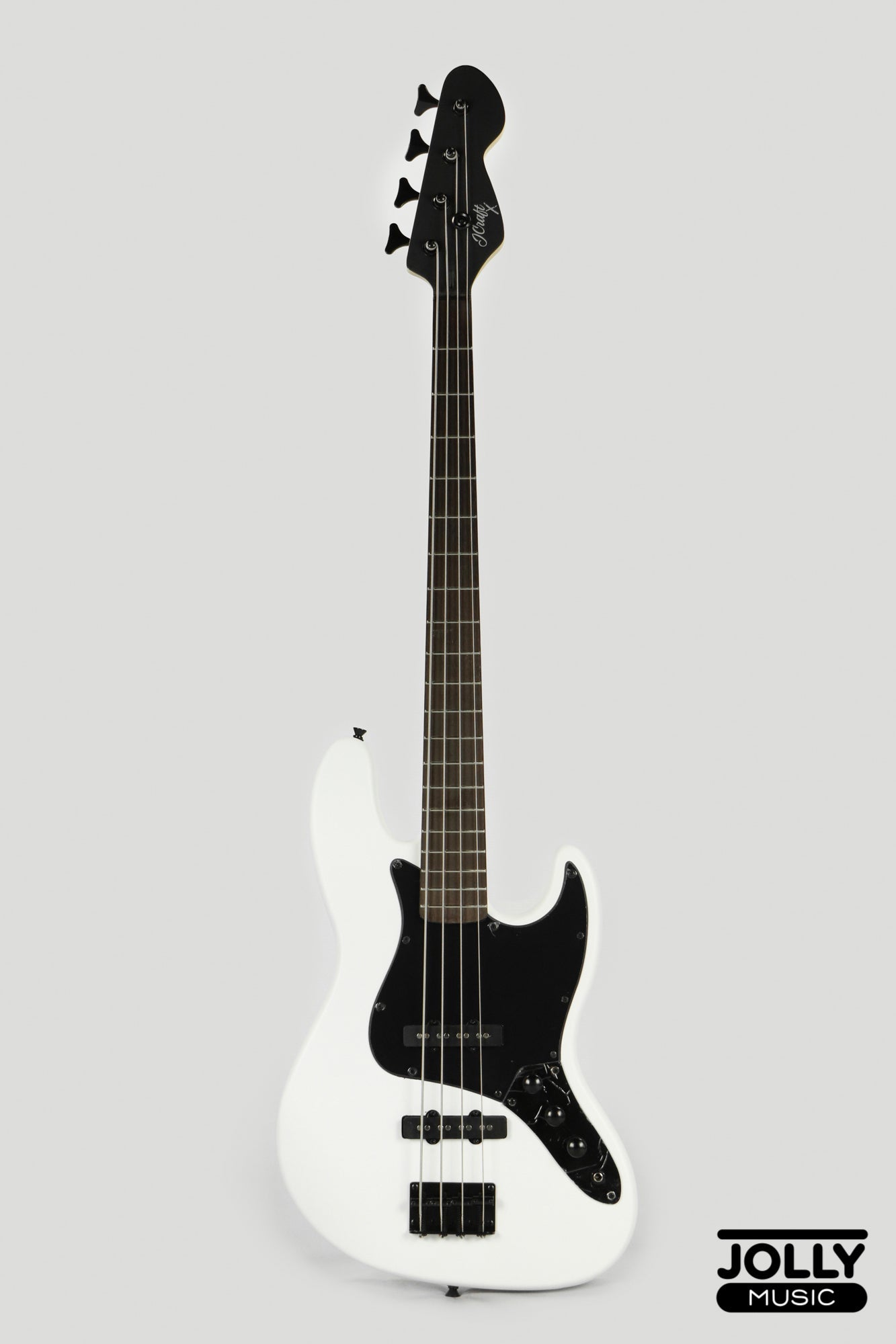 JCraft X Series JBX-1 Offset 4-String Bass Guitar -  White