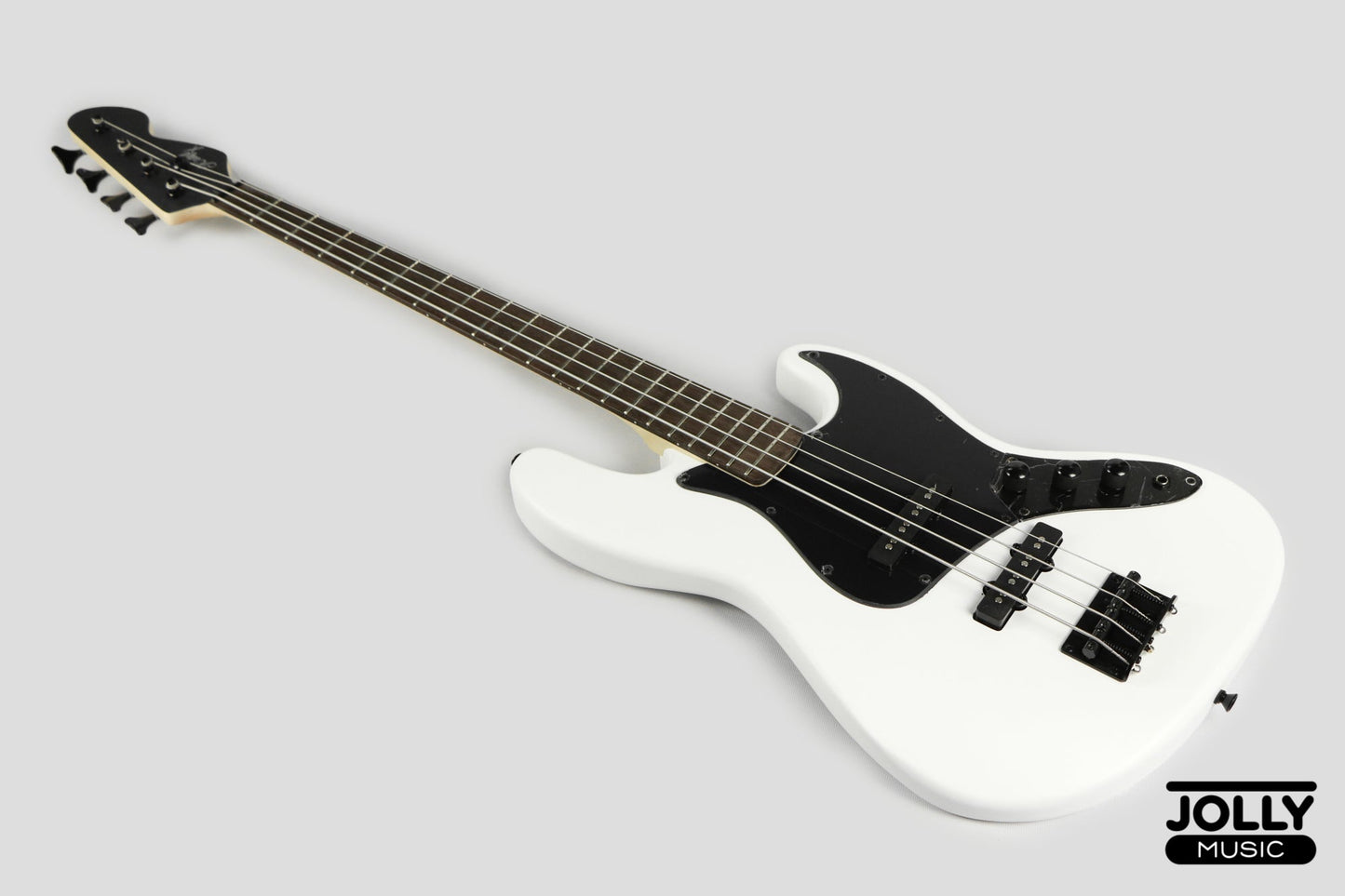 JCraft X Series JBX-1 Offset 4-String Bass Guitar -  White