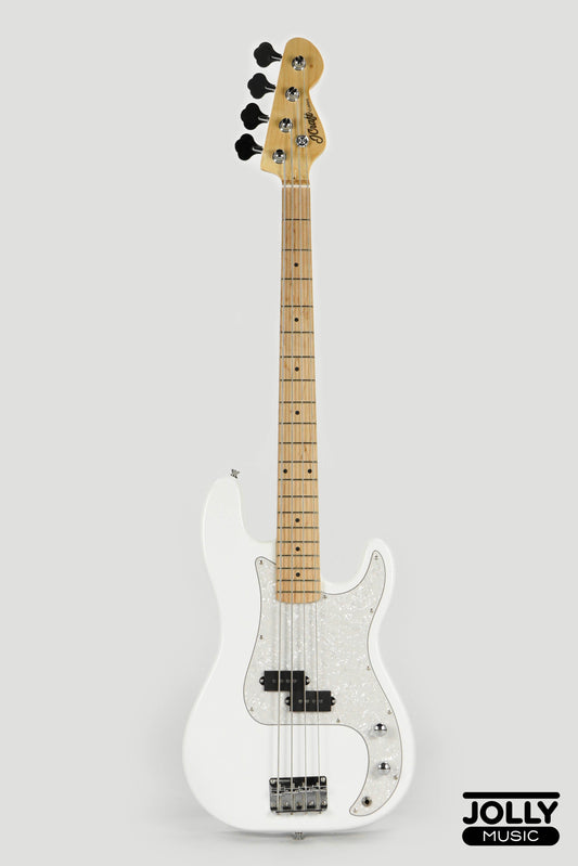 JCraft PB-2 4-String Bass Guitar -Pearl White