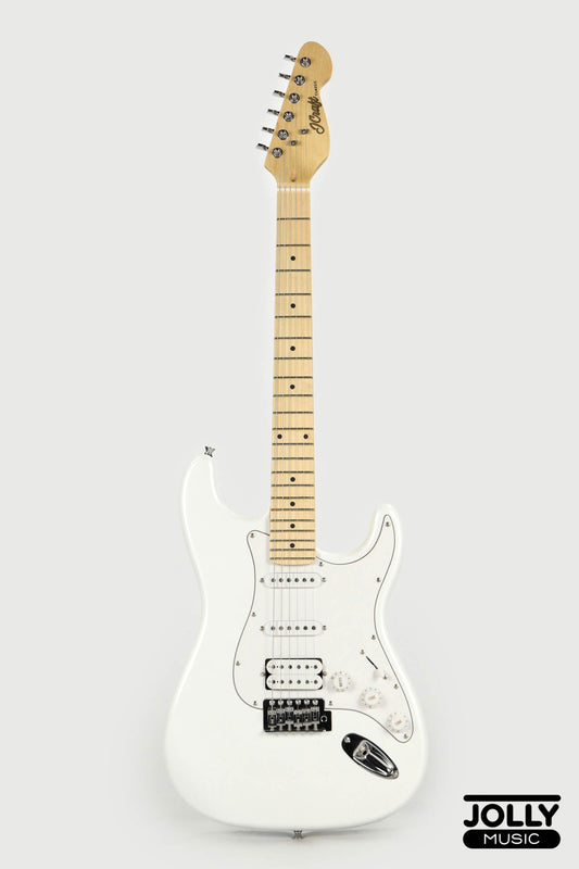 JCraft S-1H HSS Electric Guitar with Gigbag - Pearl White
