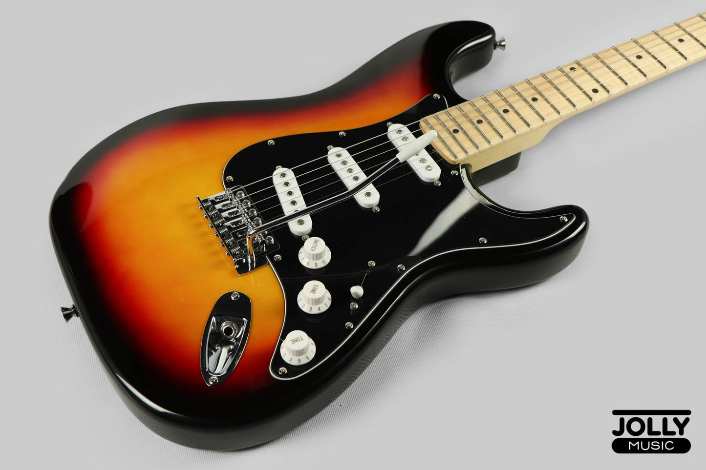 JCraft S-1 S-Style Electric Guitar with Gigbag - Sunburst