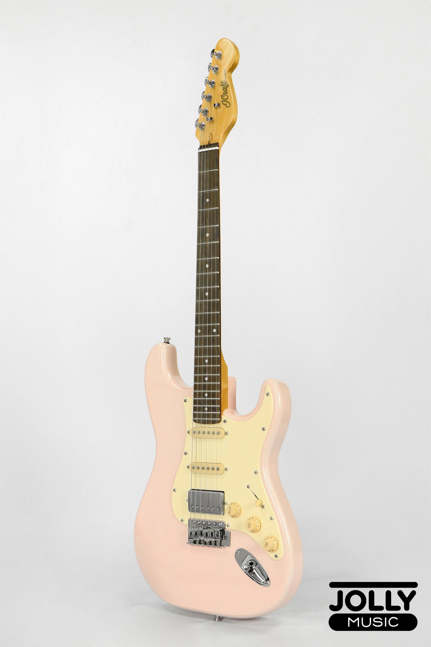 JCraft S-2HC HSS Electric Guitar with Gigbag - Shell Pink