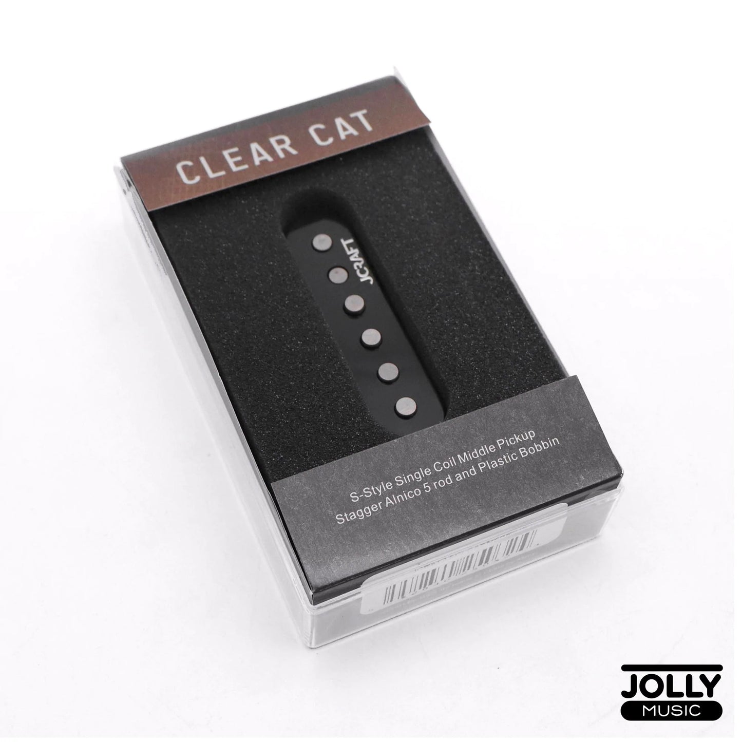 JCraft Clear Cat Single Coil Middle Pickup, Staggered, Alnico