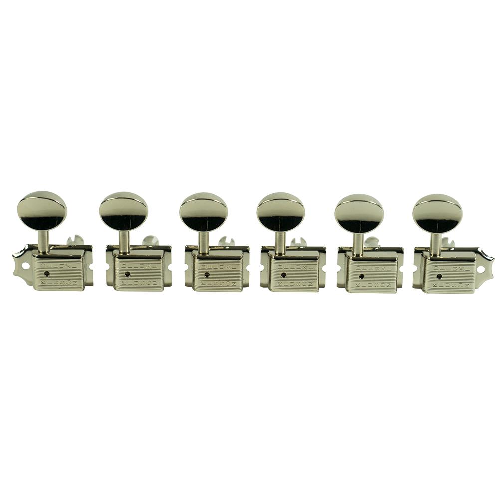 Kluson Traditional - 6 in line - Machine Head Tuner Nickel [KD-6B-NMDR] - GuitarPusher
