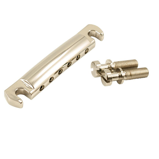 Kluson USA Aluminum Stop Tailpiece With Steel Studs - GuitarPusher