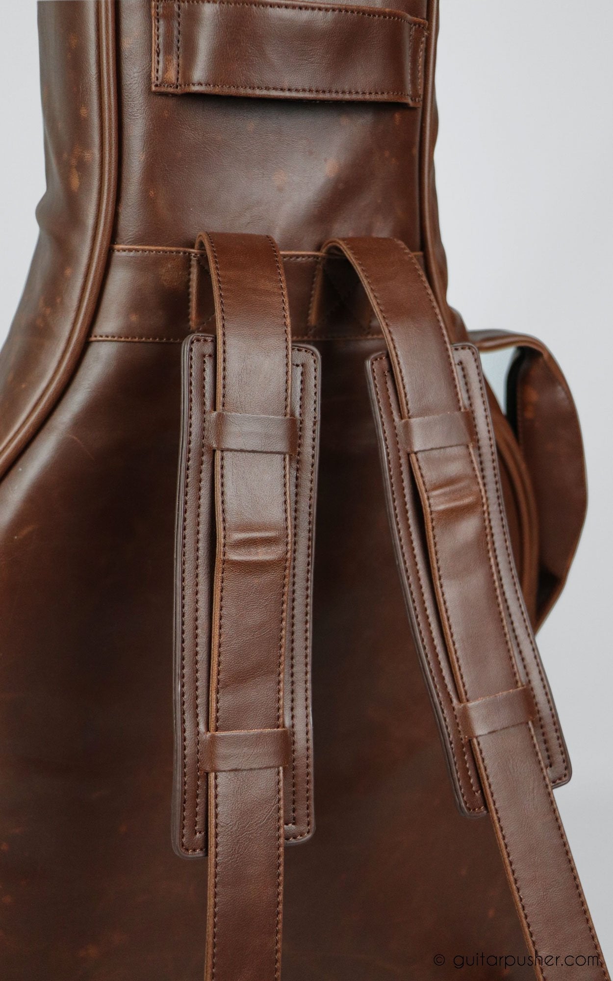 Leather guitar gig on sale bag