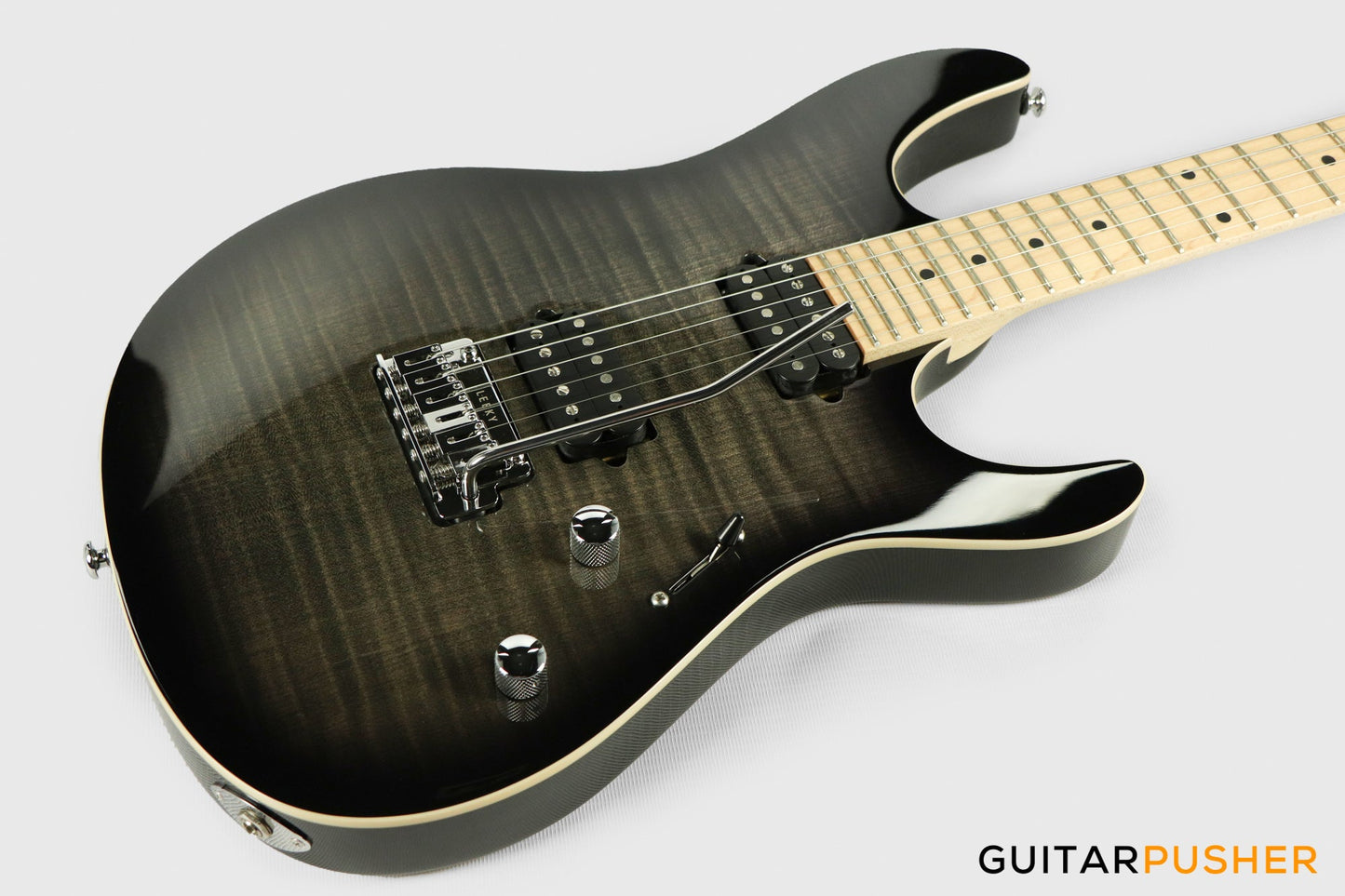 Leeky L-Series L15 HH S Style (Flamed Maple Top/Maple Fingerboard) - Black Burst