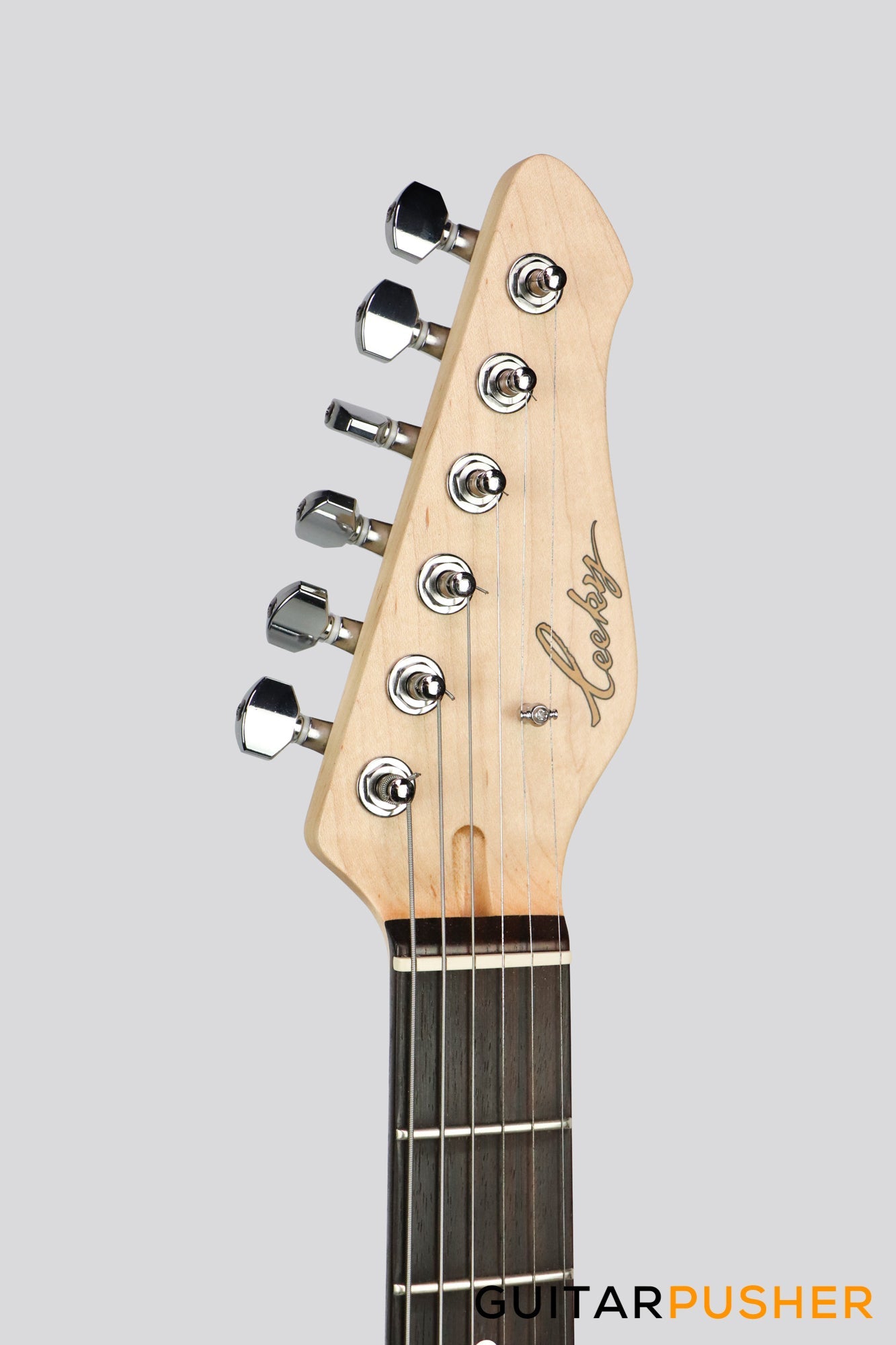 Leeky L-Series L15 S Style Electric Guitar (Flamed Maple Top/Rosewood Fingerboard) - Transblue