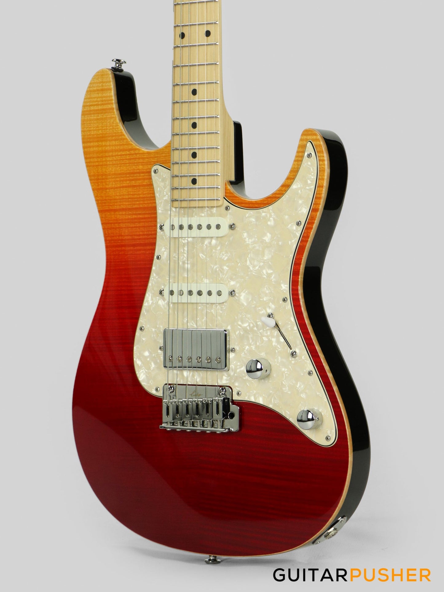 Leeky S-Series S25 Stratocaster (Flamed Maple Top/Maple Fingerboard) - Desert Gradient