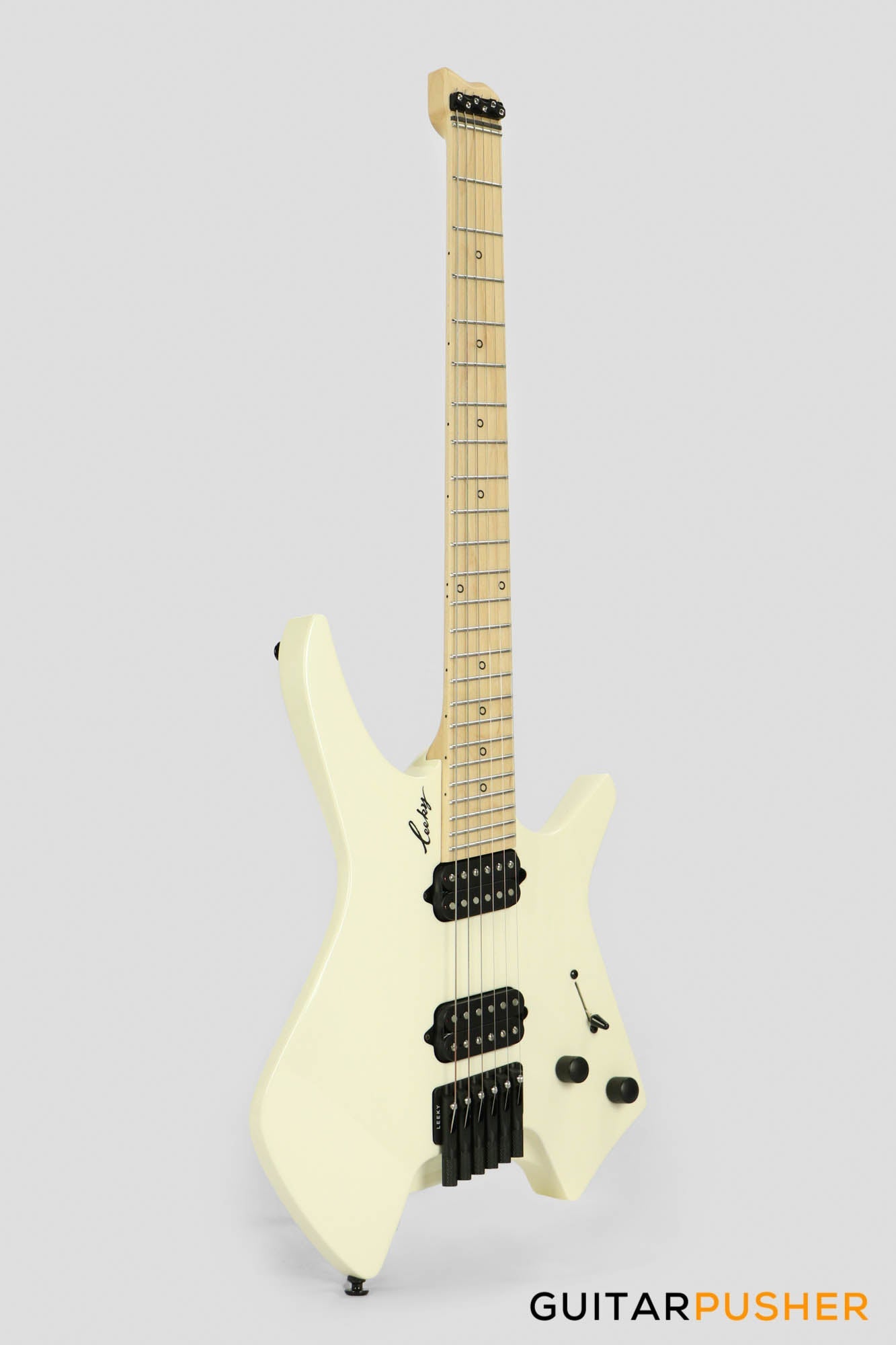 Leeky X-Series X10 Headless Electric Guitar Basswood Body Maple Neck - Pearl White