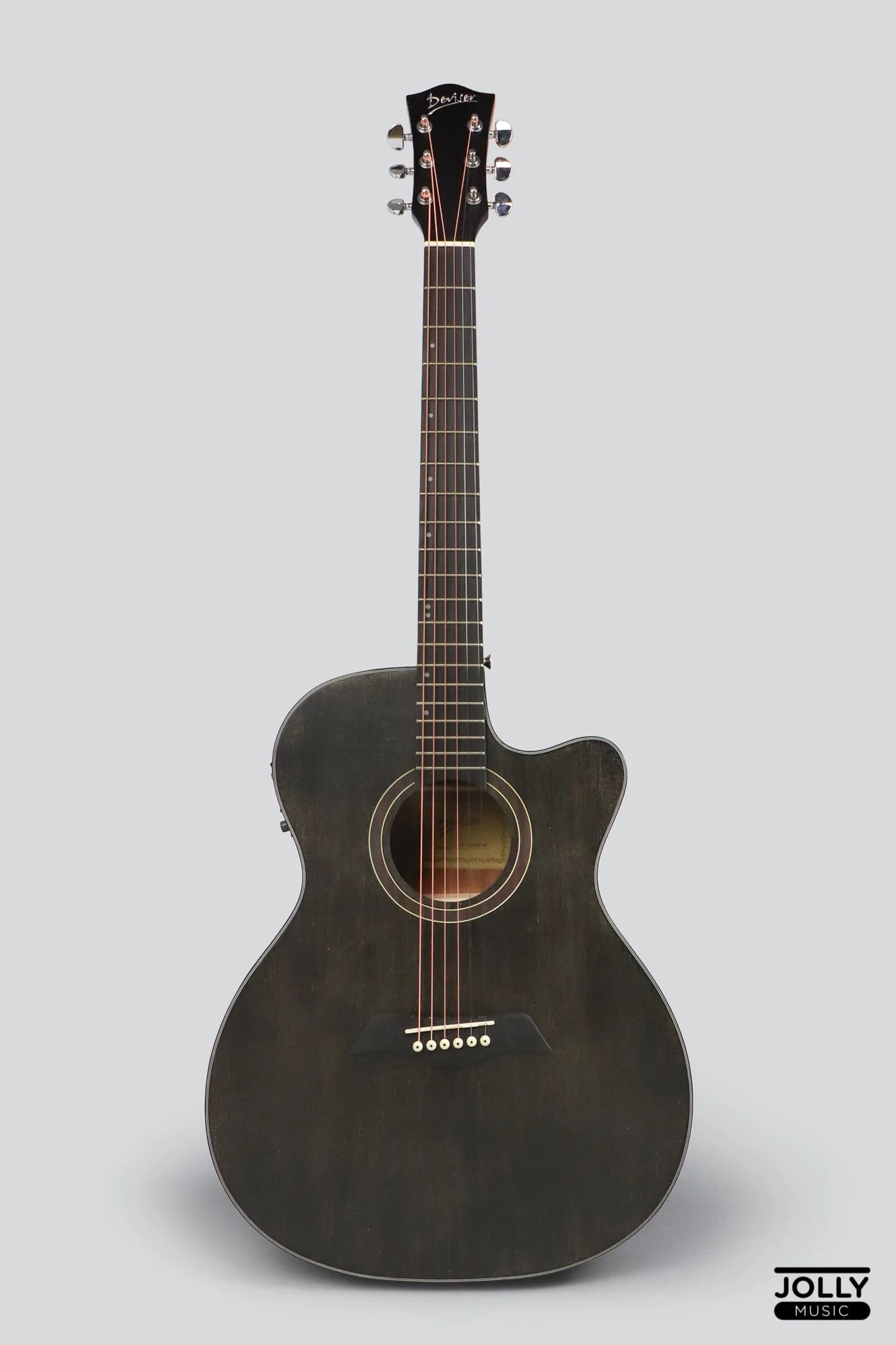 Deviser LS-130 EQ Transblack OM Acoustic-Electric Guitar