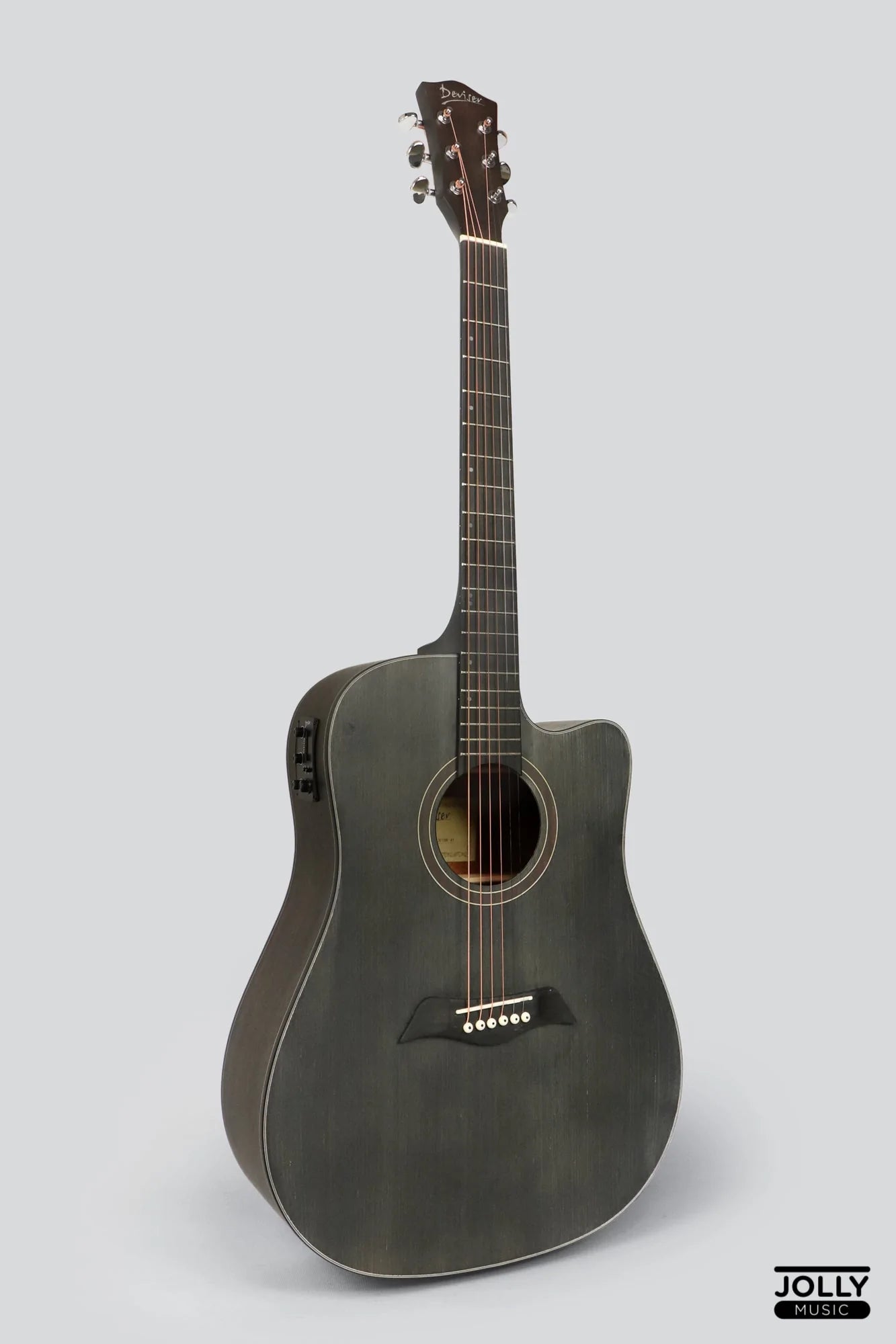 Deviser LS-130 EQ Transblack Dreadnought Acoustic-Electric Guitar