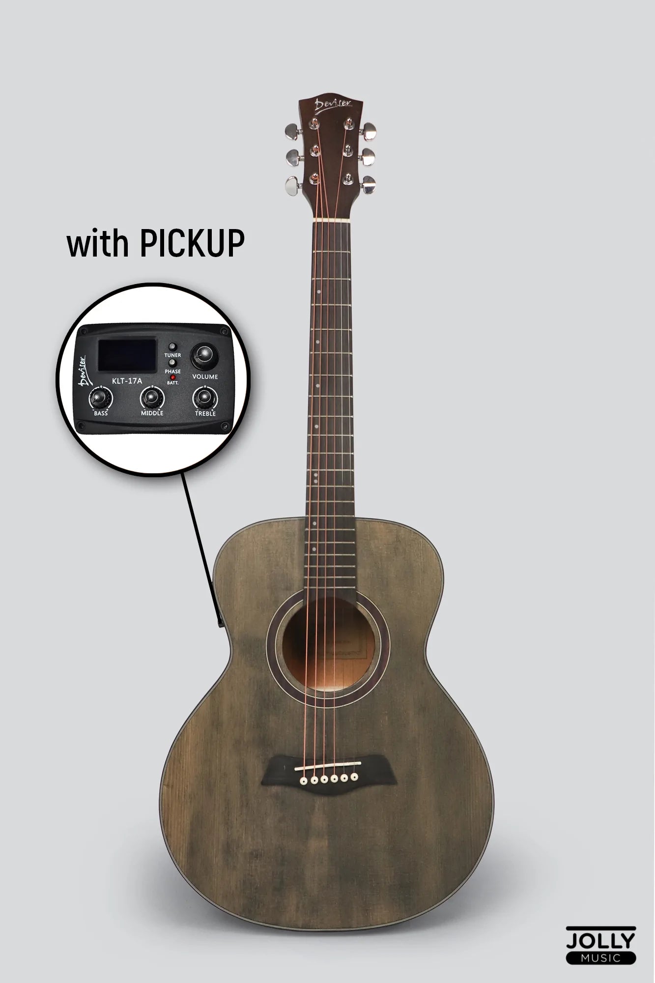 Deviser LS-130 EQ Transblack GS Mini Acoustic-Electric Guitar