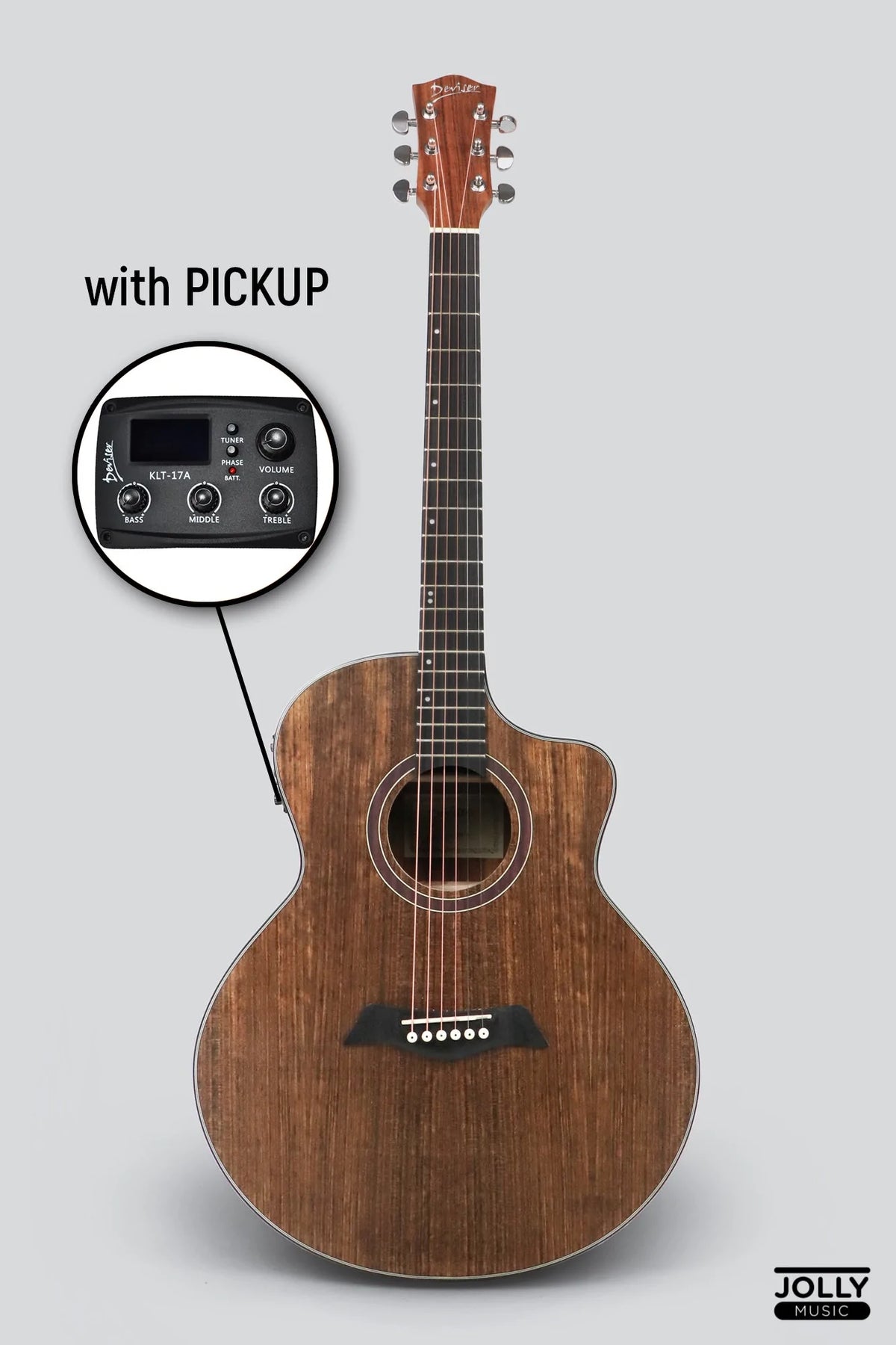 Deviser Instruments Deviser LS-150 EQ OM Acoustic-Electric Guitar β Guitar Pusher Verdana