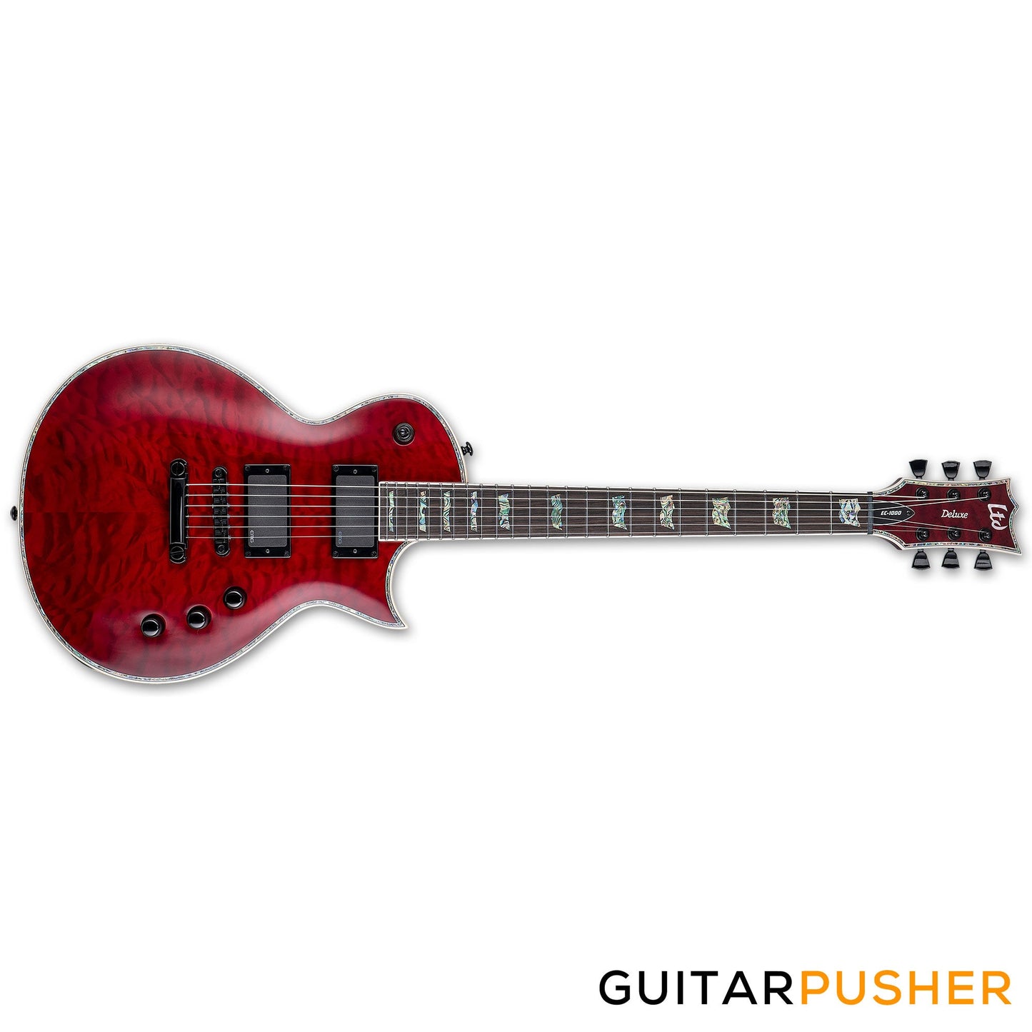 LTD EC-1000 Singlecut Electric Guitar w/ EMG 60/81 Humbucker Pickups - See Thru Black Cherry