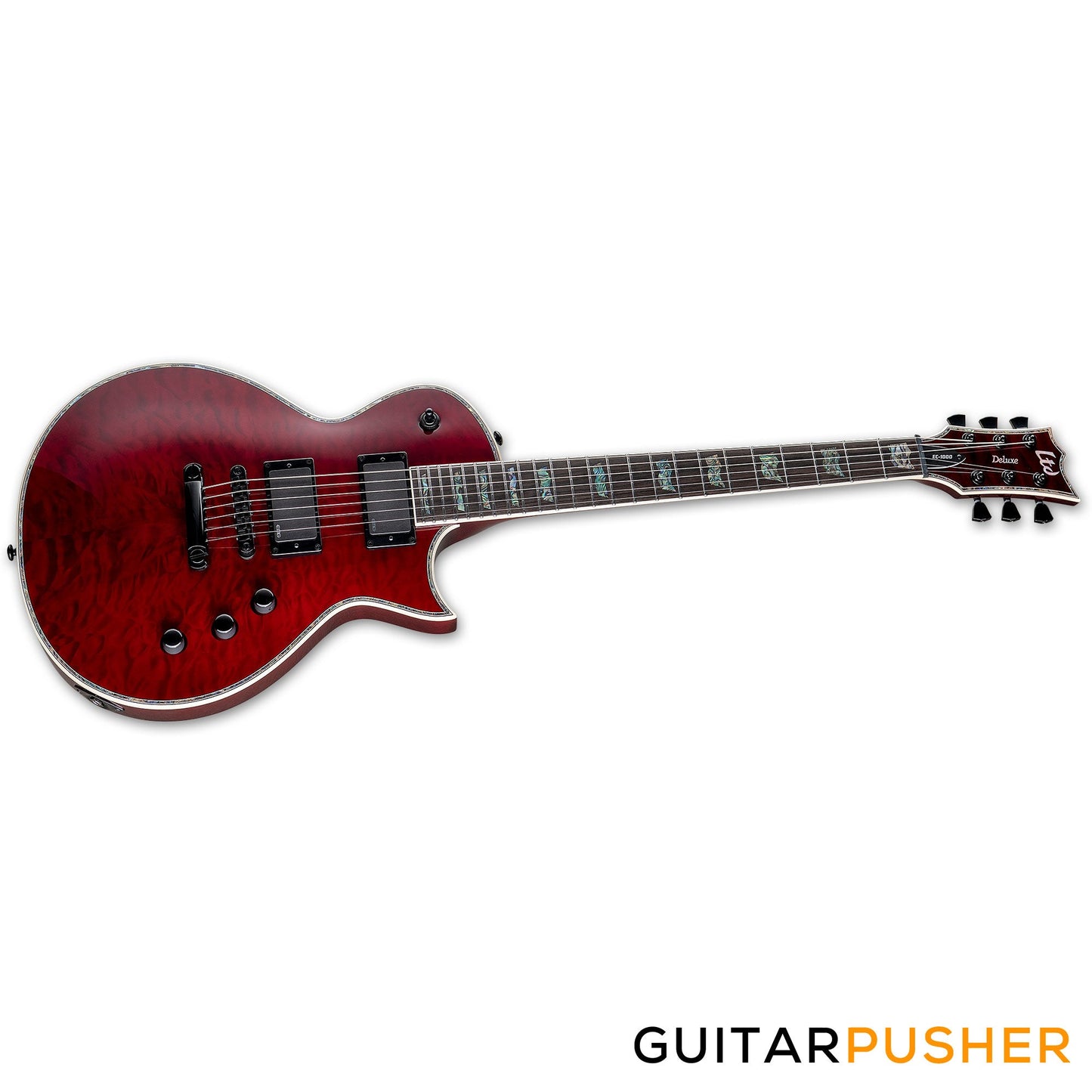 LTD EC-1000 Singlecut Electric Guitar w/ EMG 60/81 Humbucker Pickups - See Thru Black Cherry