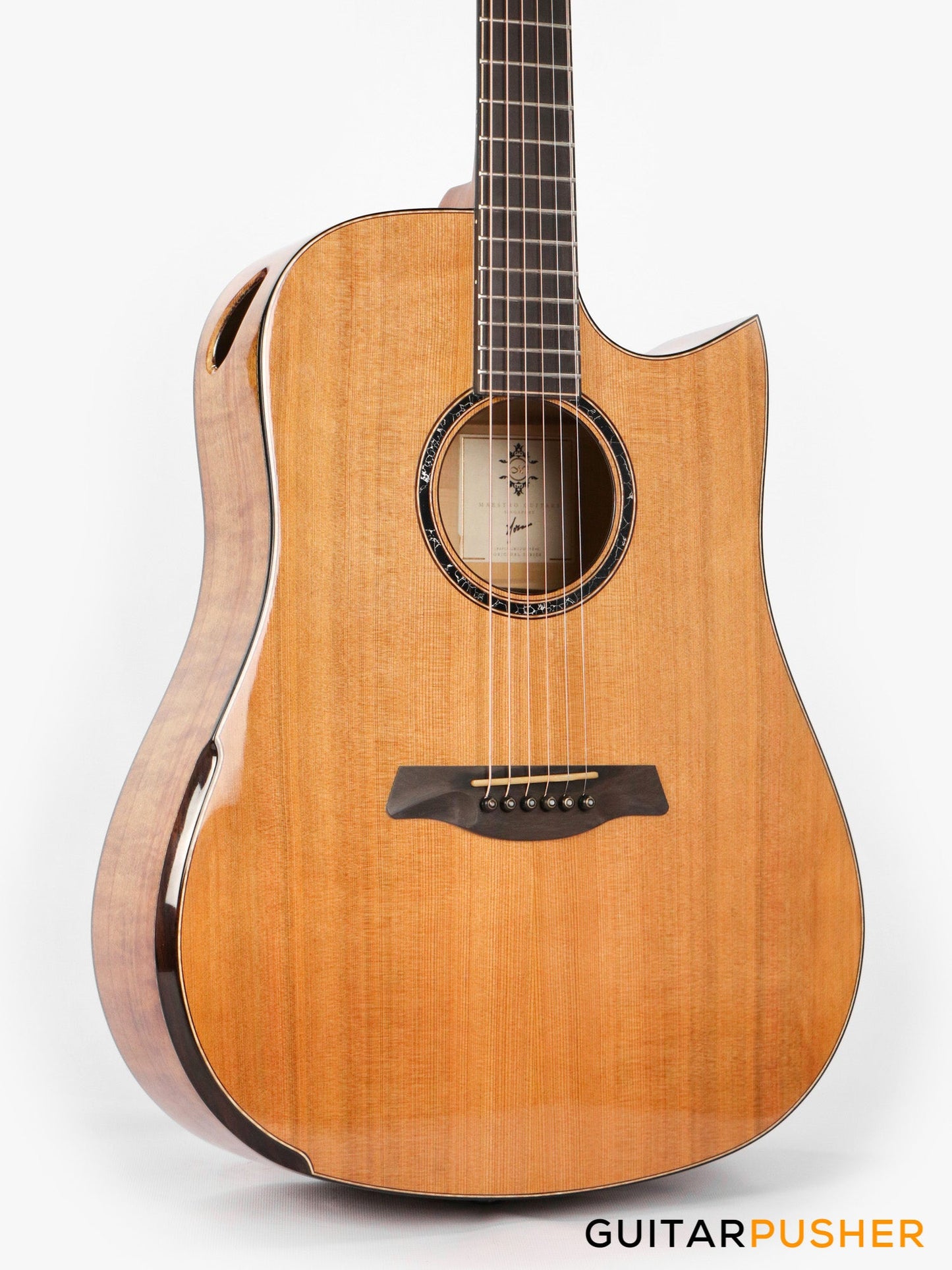 Maestro Original Series Rosetta-FM CSB C All-Solid Wood Western Red Cedar/Flamed Maple Acoustic Guitar