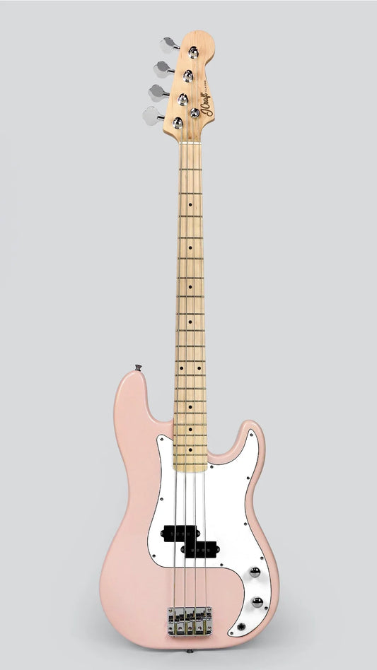 JCraft PB-1 4-String Electric Bass Guitar with Gigbag - Pixie Pink