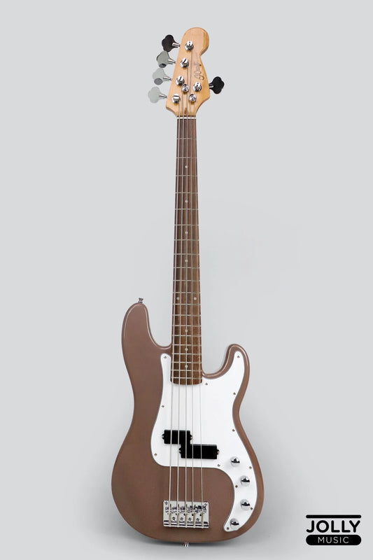 JCraft PB-2A Active 5-String Bass Guitar - Clay