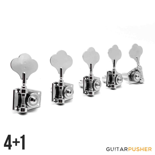 Graphtech Ratio 5-String 4+1 Open Back Classic Clover Leaf Bass Machine Heads PRB-5411-C0