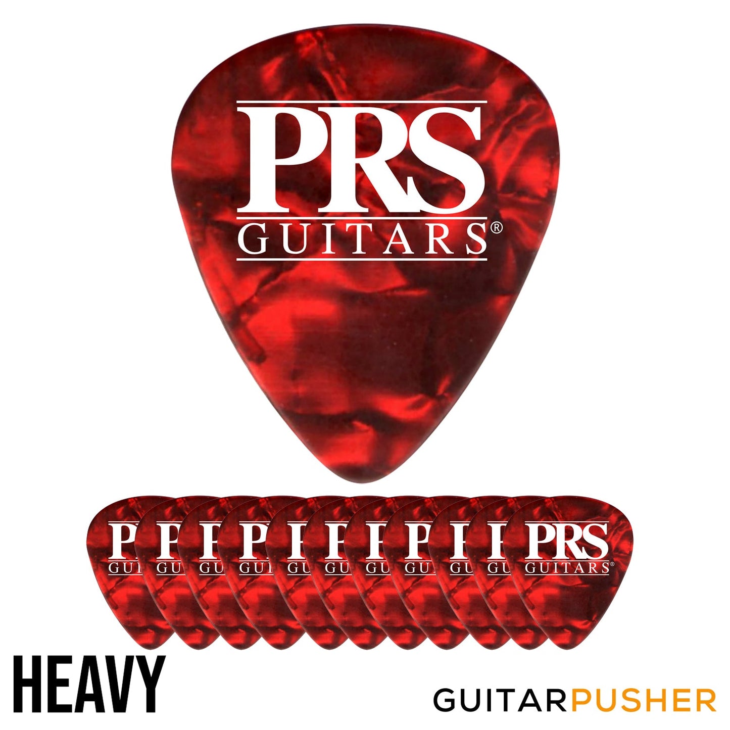 PRS Red Tortoise Celluloid Picks (12 pcs.)