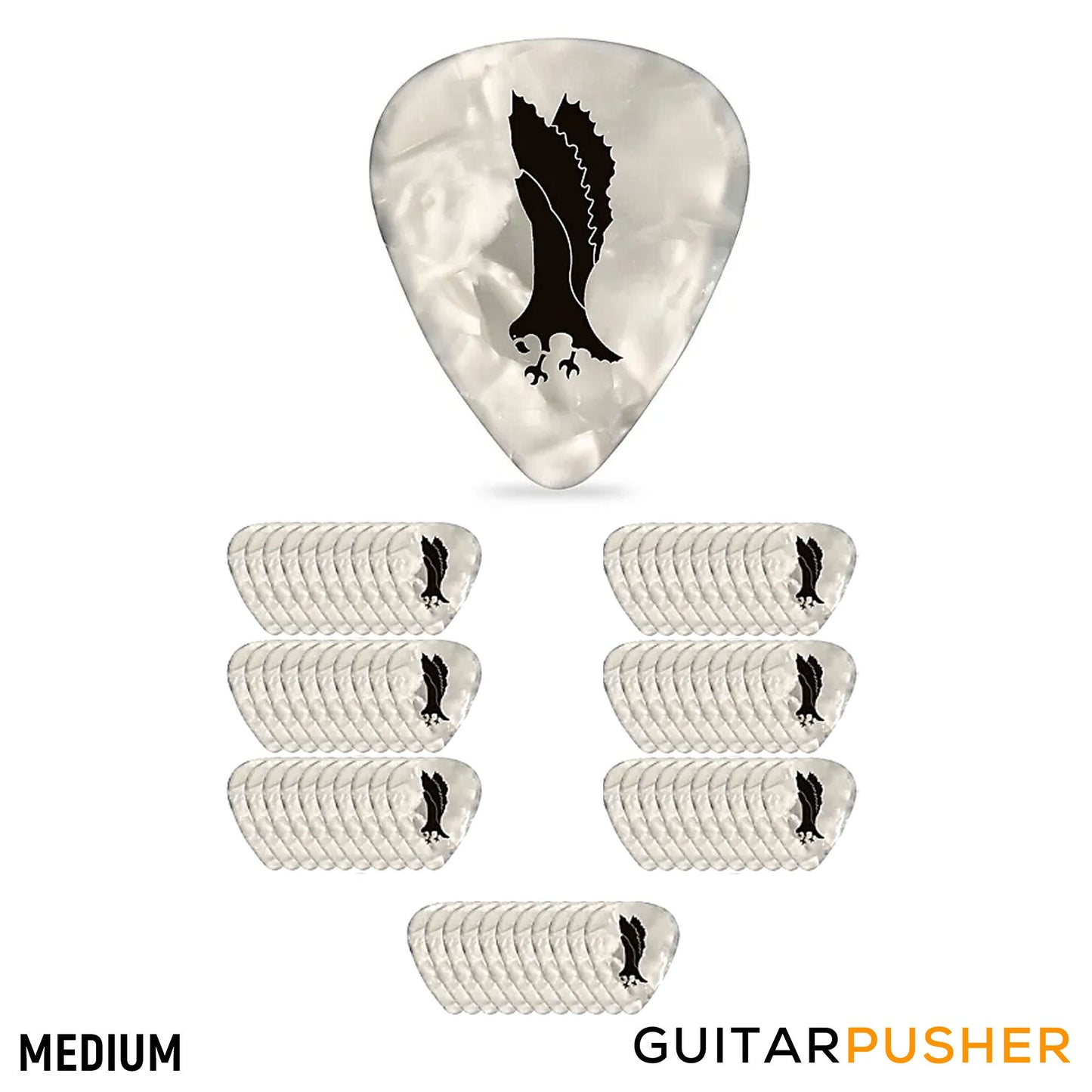 PRS White Celluloid Pearloid Picks (72 pcs.)