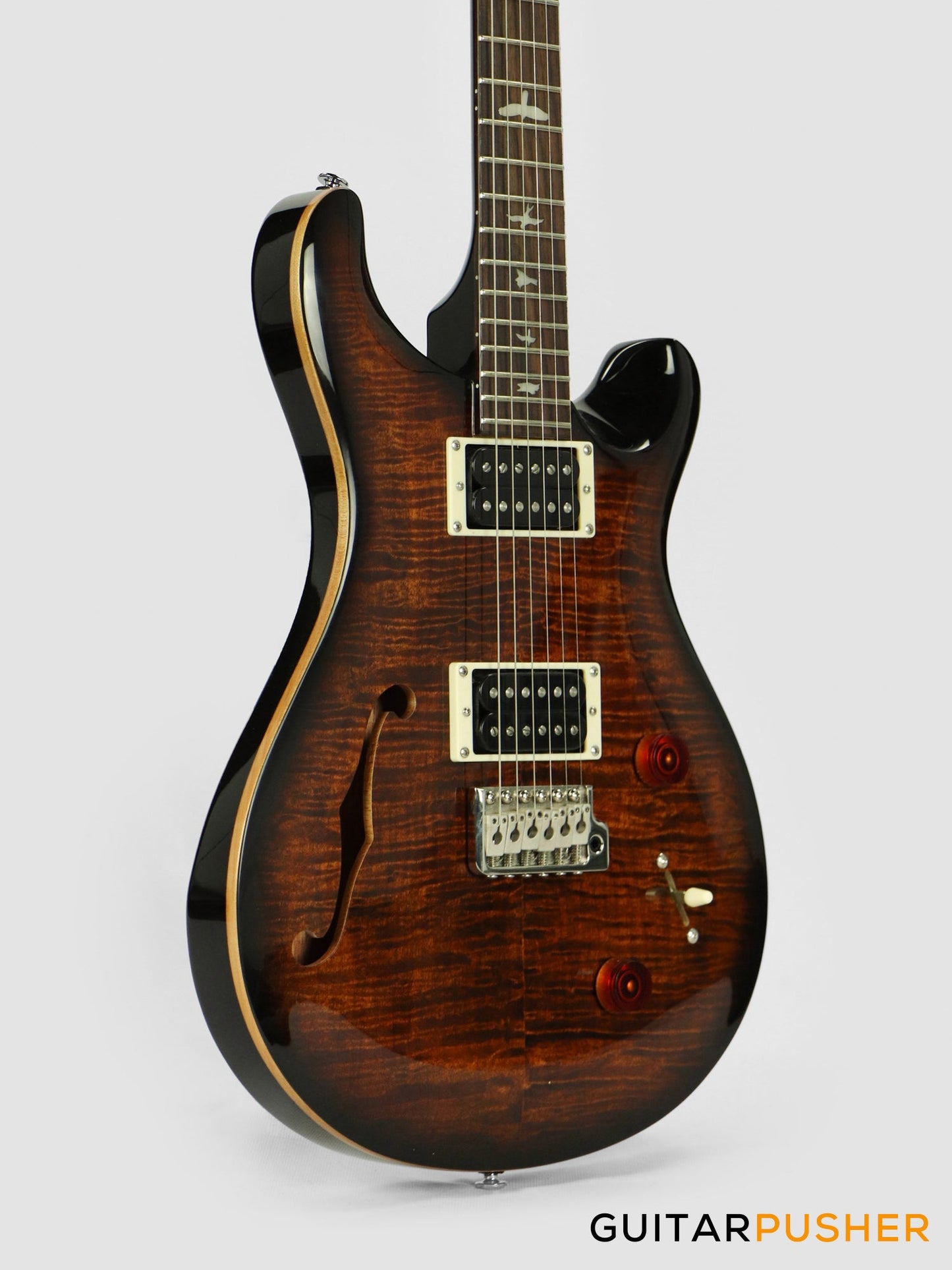 PRS Guitars SE Custom 22 Semi-Hollow Electric Guitar (Black Gold Burst)