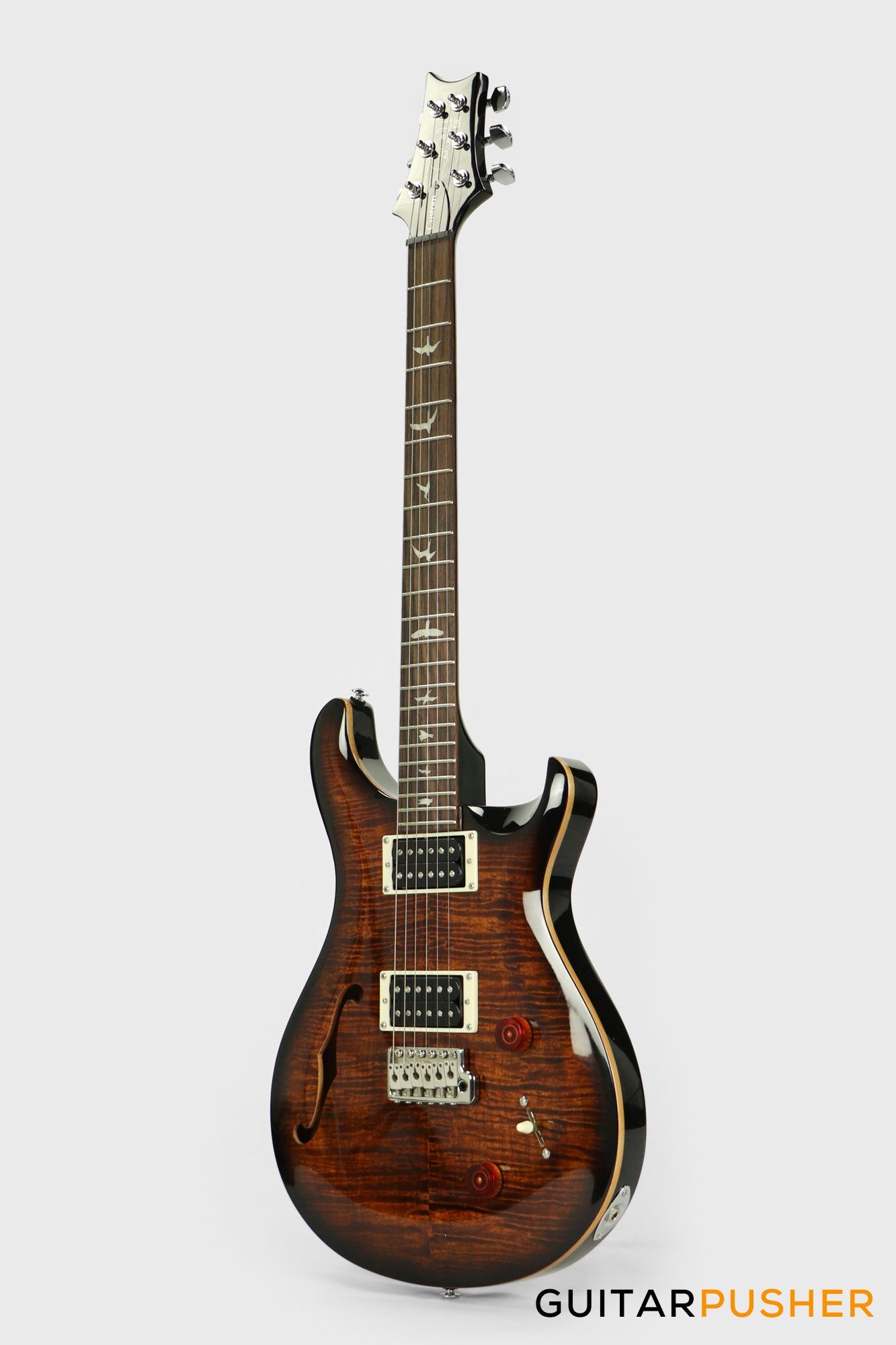 PRS Guitars SE Custom 22 Semi-Hollow Electric Guitar (Black Gold Burst)