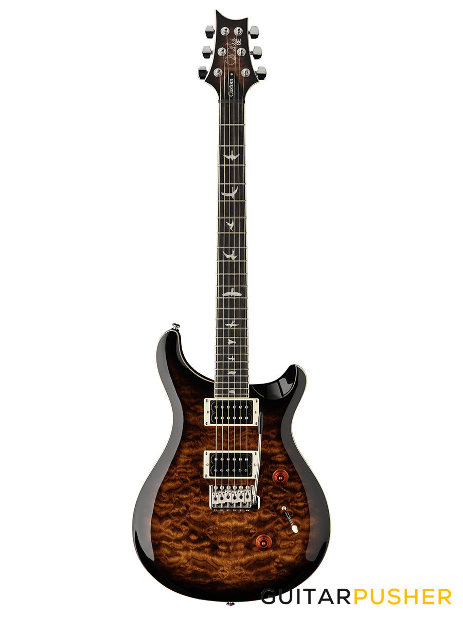 PRS Guitars SE Custom 24 Quilt Electric Guitar (Black Gold Burst)