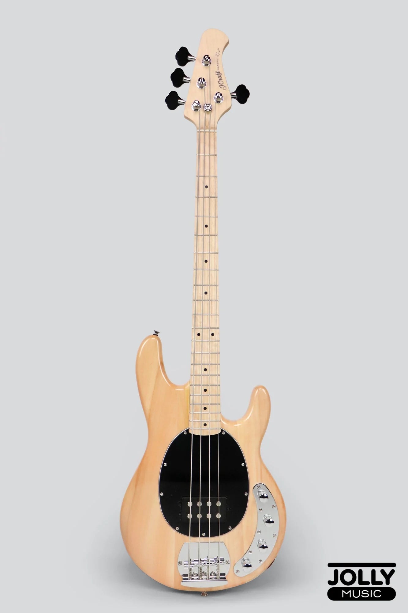 JCraft R-2 Active 4-String Bass Guitar - Natural