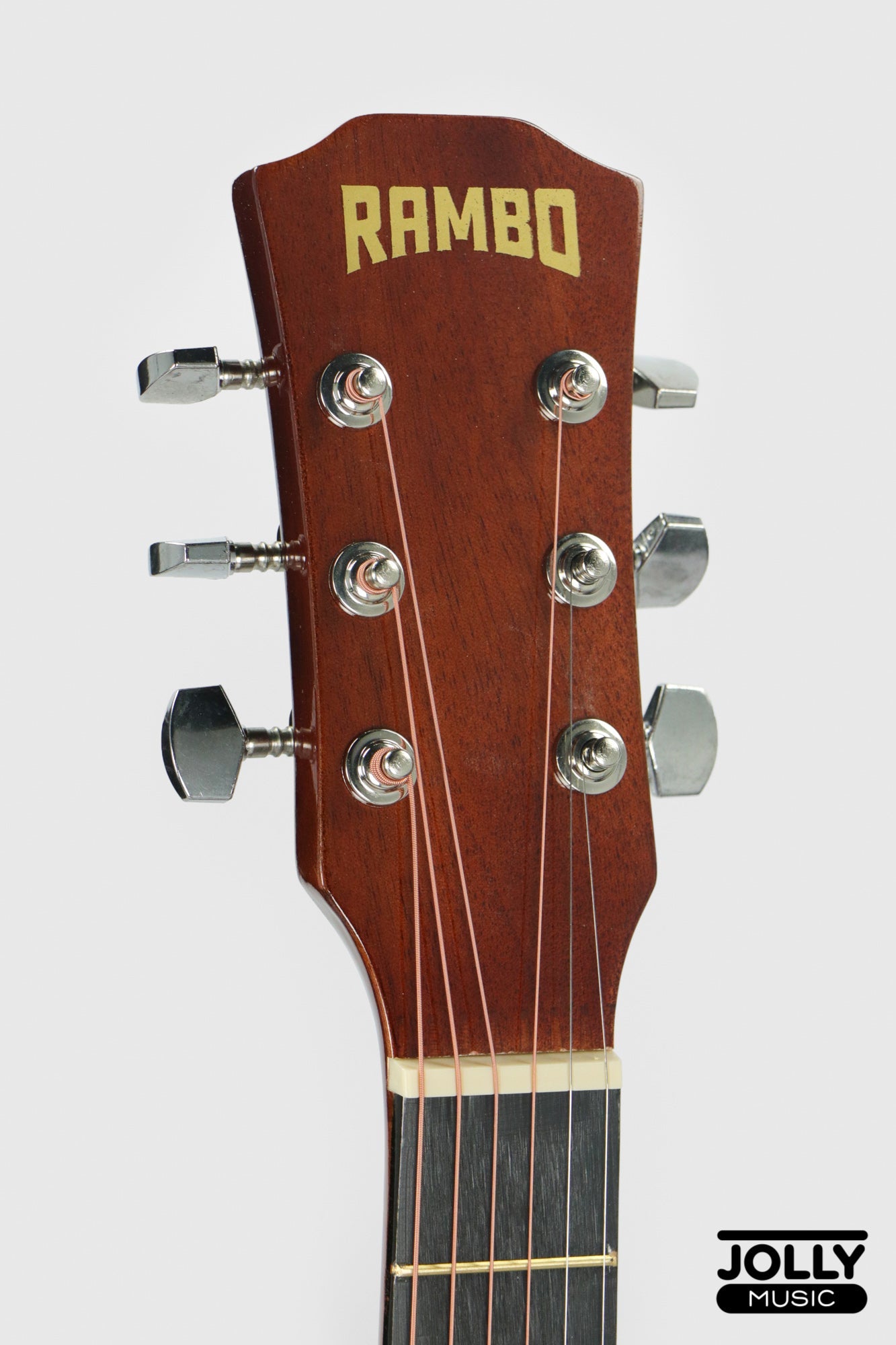 Rambo 38" Guitar K-38LT Truss Rod w/ Case, 3 Picks, Tuner, Capo - Brown