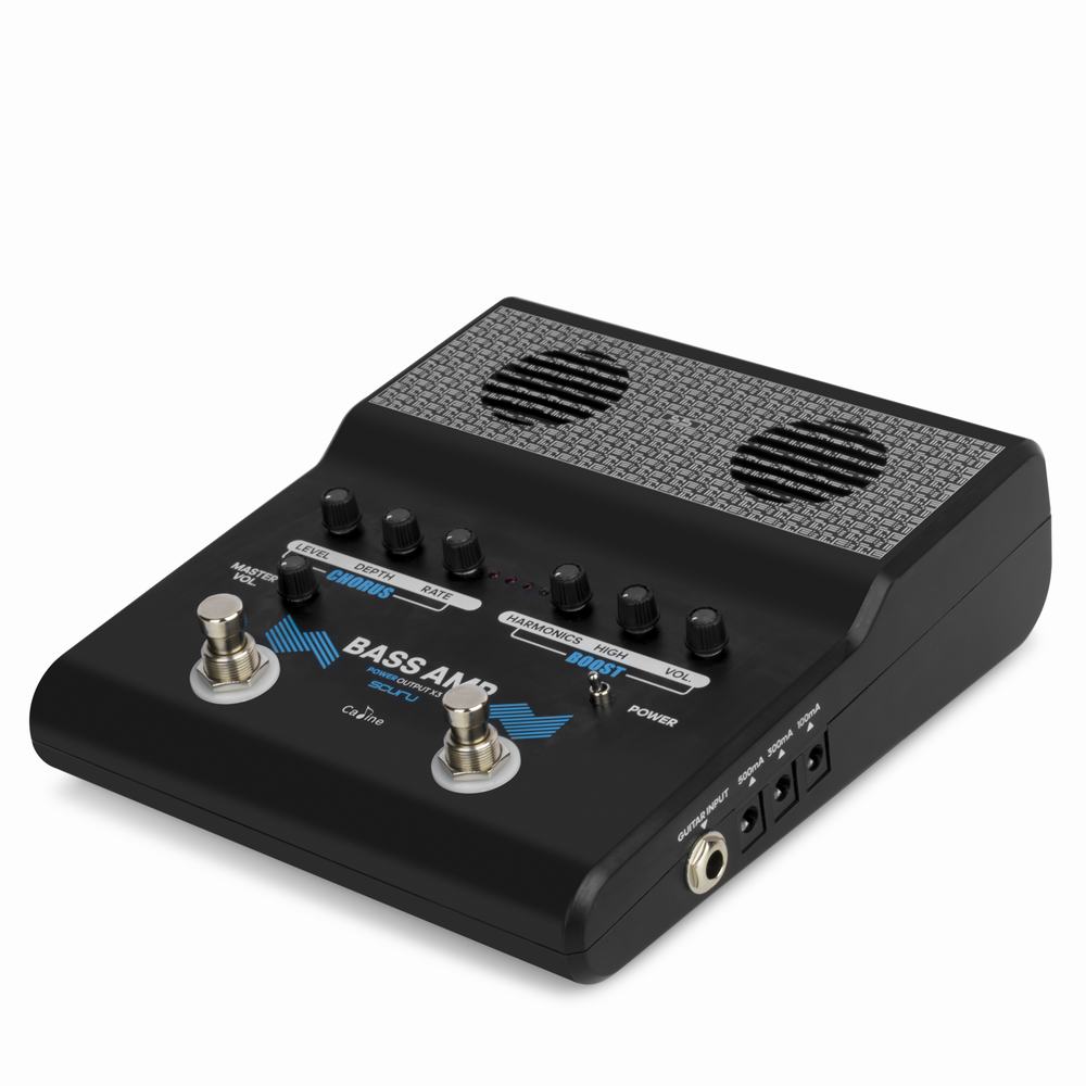 Scuru S5 Rechargeable Mini Practice Amp for Bass with Effects and Power Supply - GuitarPusher