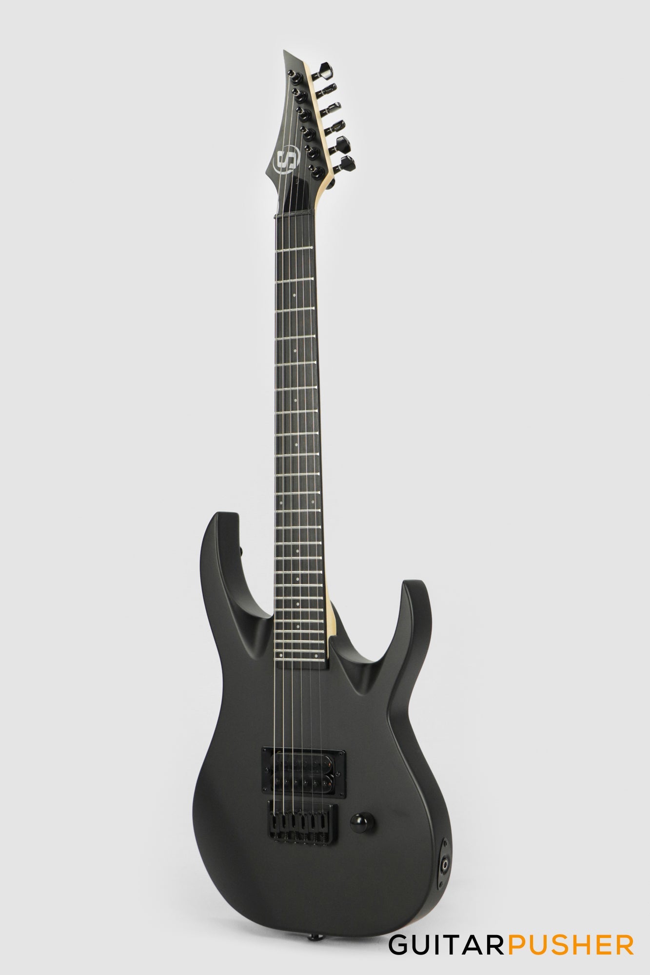 S by Solar AB4.61MC-E Carbon Black Short Scale Electric Guitar