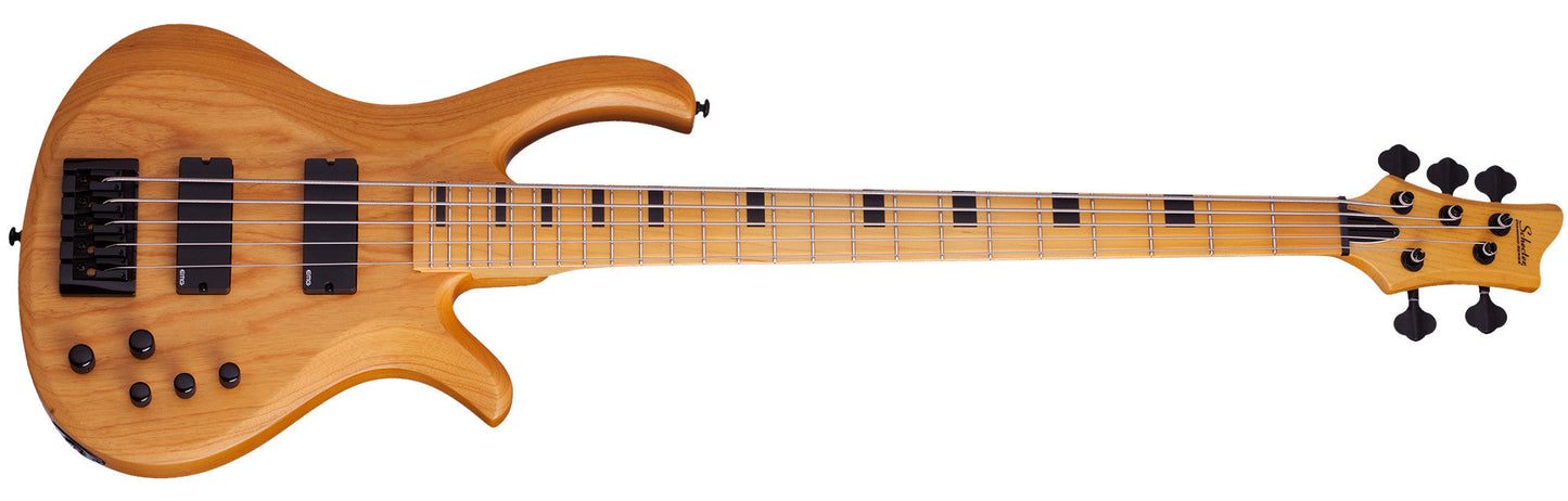 Schecter Session Series Riot-5 5-String Bass (Aged Natural Satin)