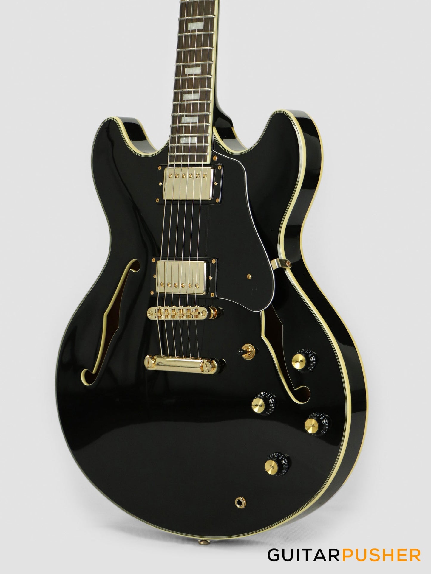 Sire H7 Maple Hollowbody Electric Guitar - Black (2023)