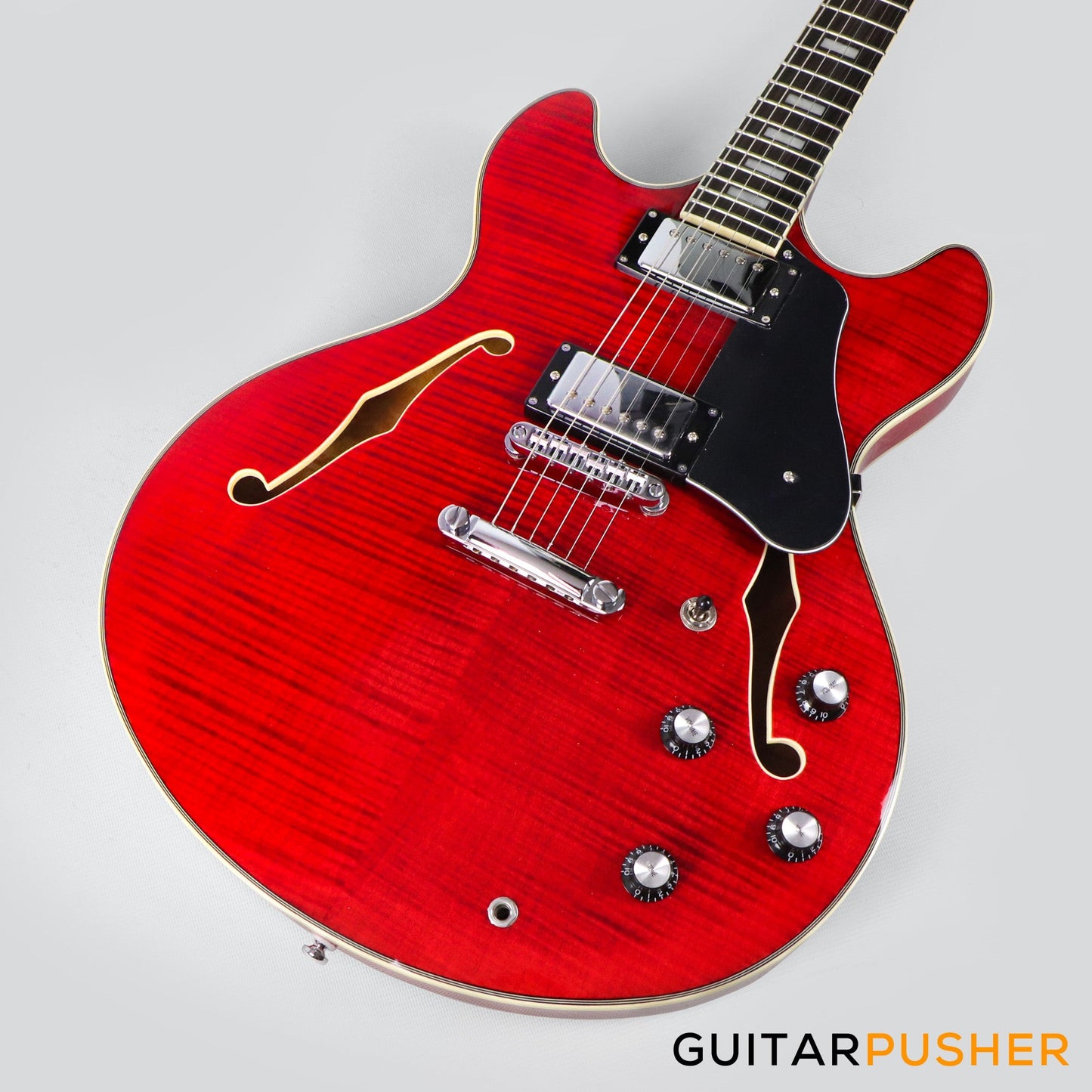 Sire H7 Maple Hollowbody Electric Guitar - See-Through Red (2023)