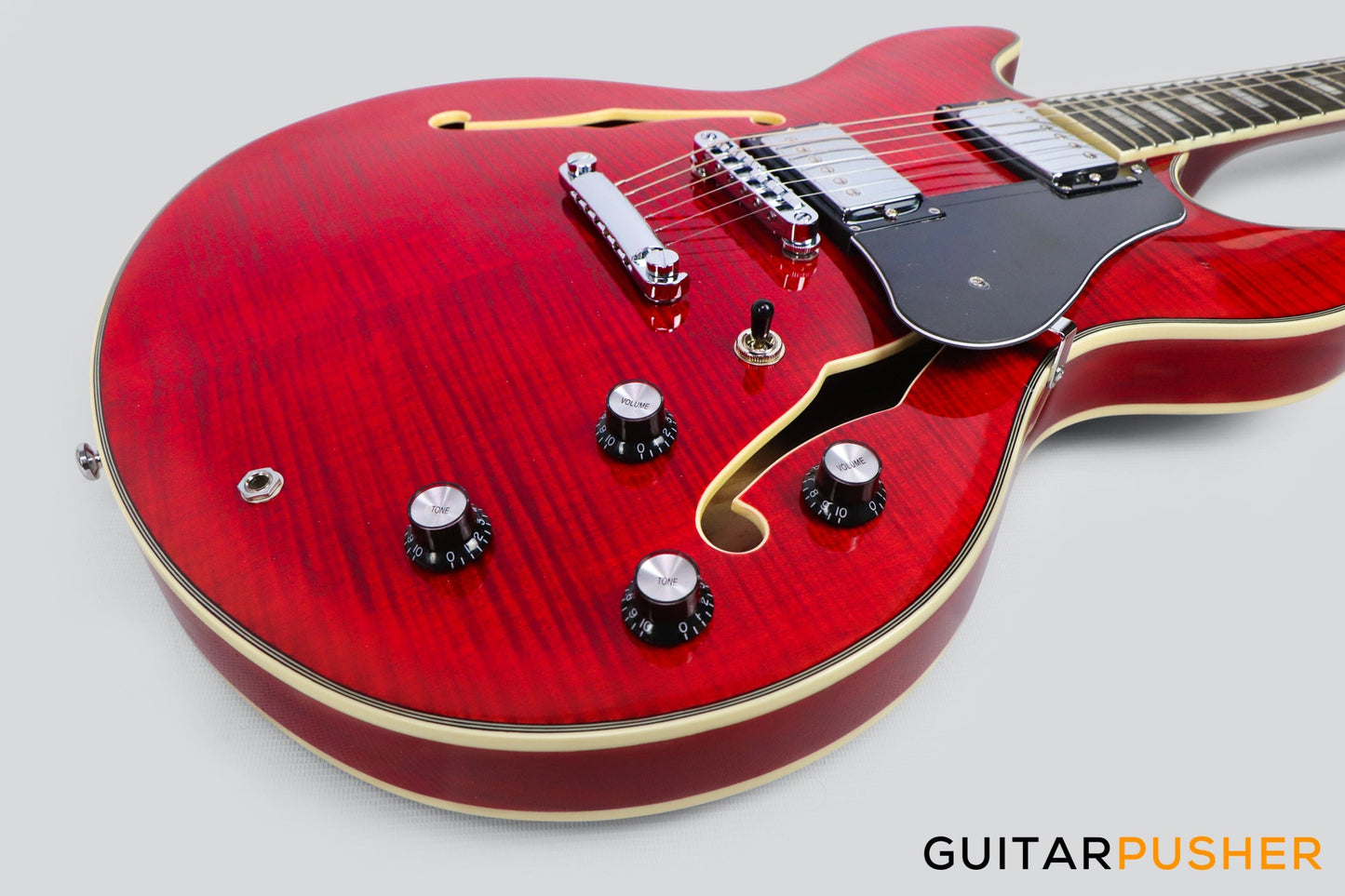 Sire H7 Maple Hollowbody Electric Guitar - See-Through Red (2023)