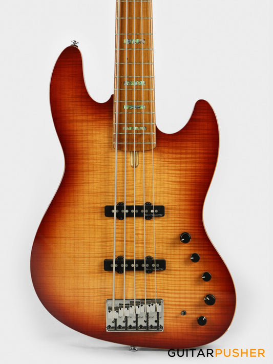 Sire V10 Swamp Ash 5-String Bass Guitar (2nd gen) with Premium Gig Bag - Tobacco Sunburst