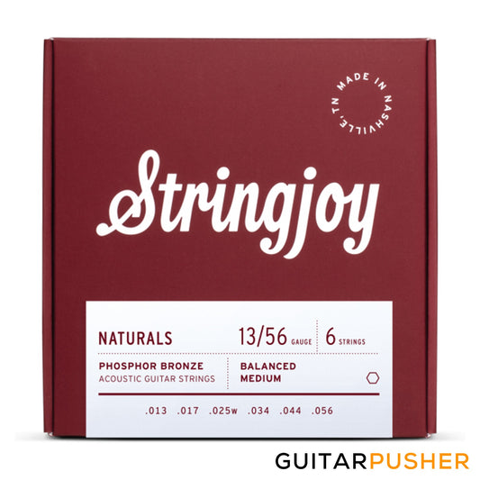 Stringjoy Acoustic Guitar String Set Medium - Natural Bronze 13s (13-56)