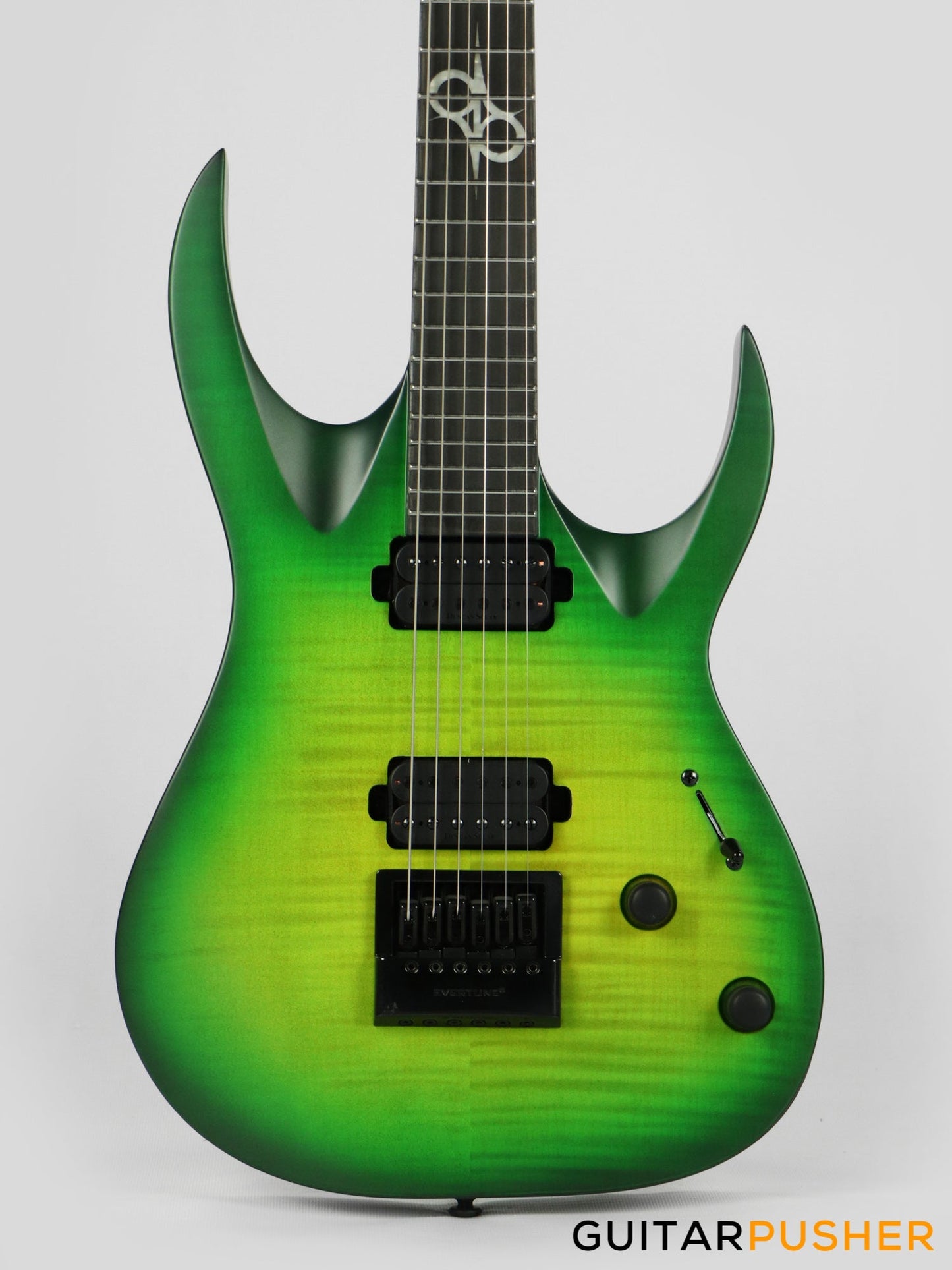 Solar Guitars A1.6LB Flame Lime Burst Electric Guitar w/ Evertune Bridge