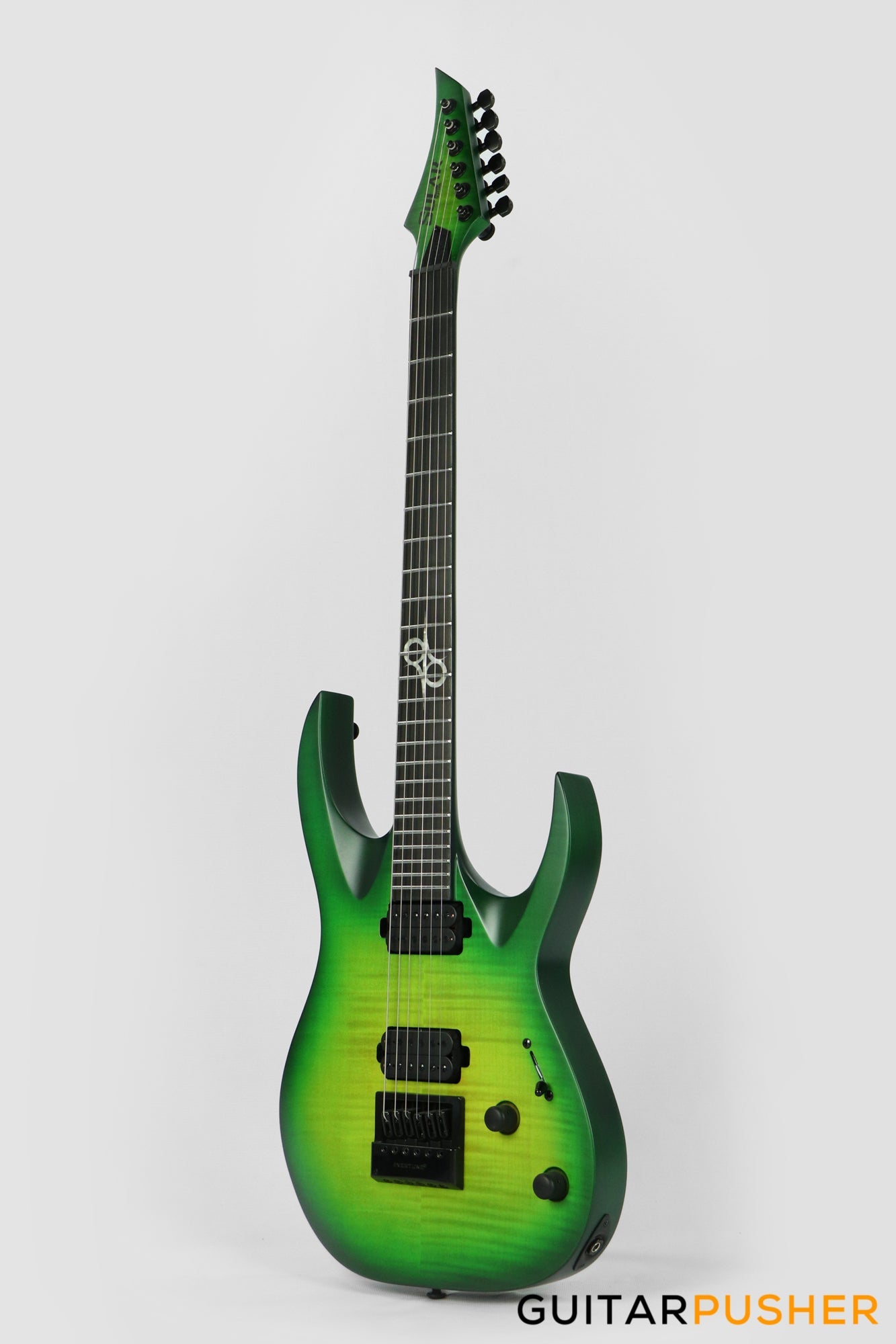 Solar Guitars A1.6LB Flame Lime Burst Electric Guitar w/ Evertune Bridge