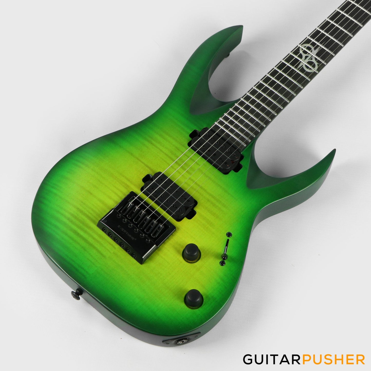 Solar Guitars A1.6LB Flame Lime Burst Electric Guitar w/ Evertune Bridge