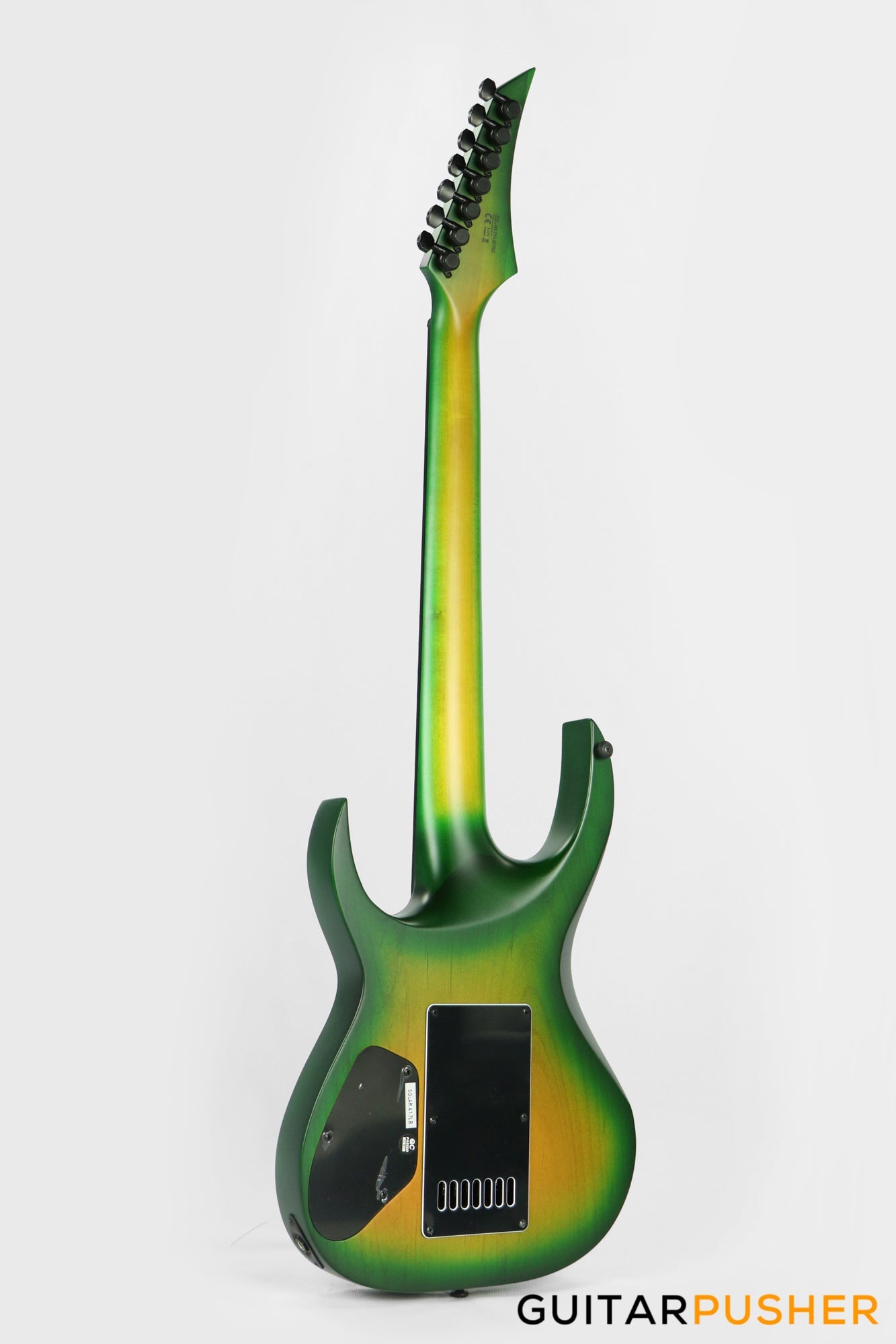 Solar Guitars A1.7LB Flame Lime Burst 7-String Electric Guitar w/ Evertune Bridge