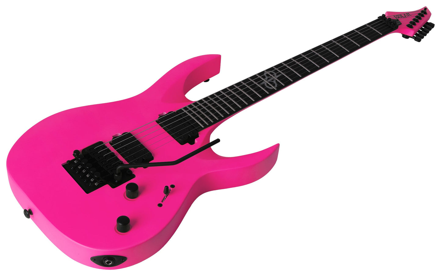 Solar Guitars A2.6FRPN Pink Neon Matte Electric Guitar w/ Floyd Rose