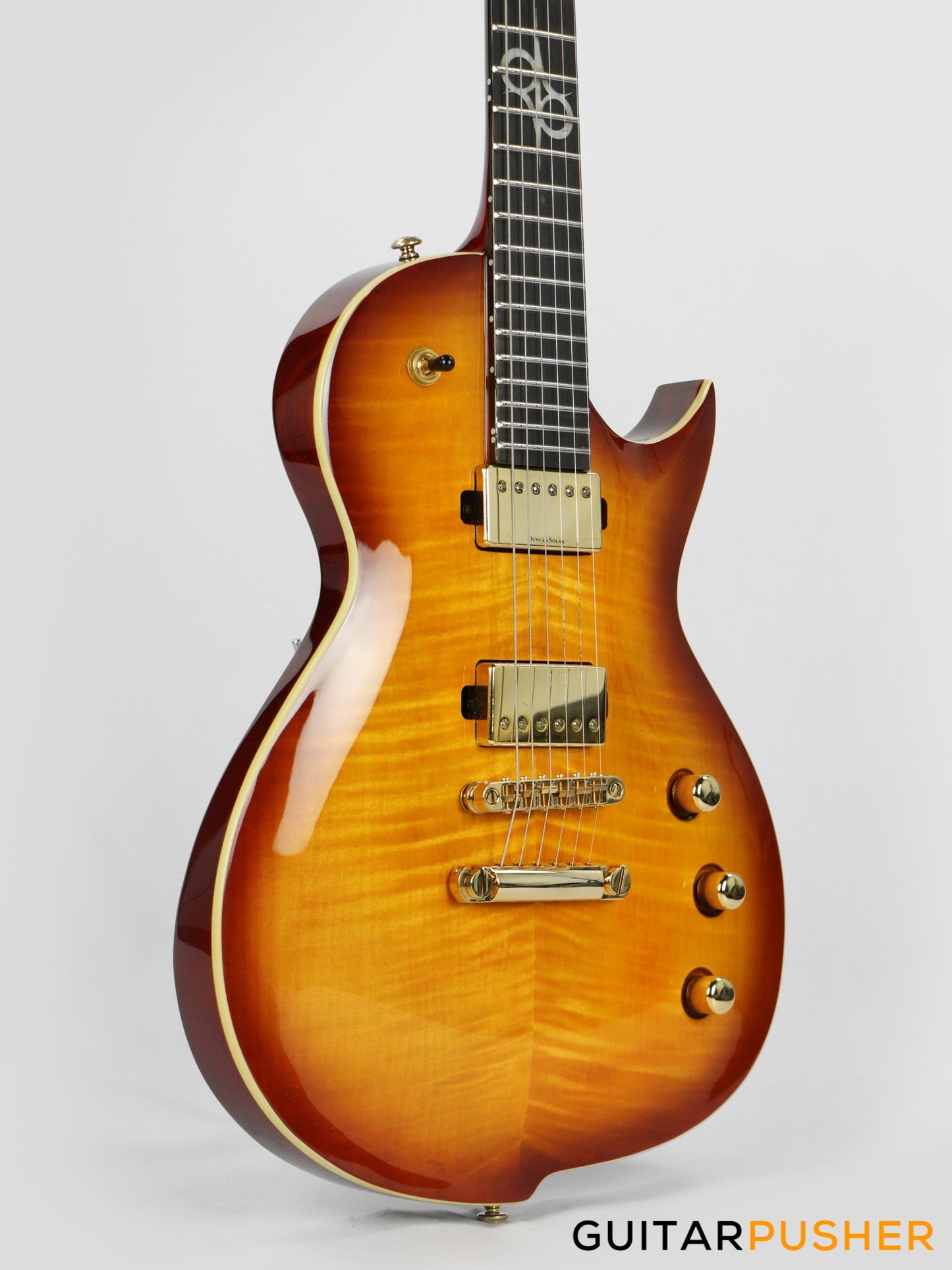Solar Guitars GC1.6T-FAB Flame Solar Amber Burst Singlecut Electric Guitar