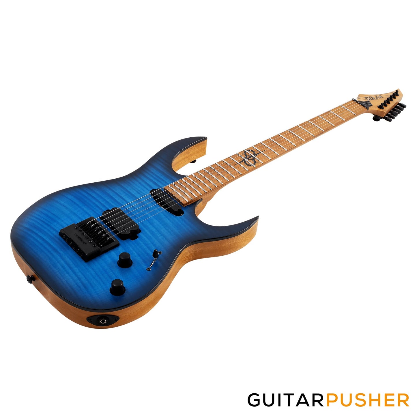 Solar Guitars SB1.6FOB Flame Ocean Blue Burst Matte Electric Guitar w/ Evertune Bridge