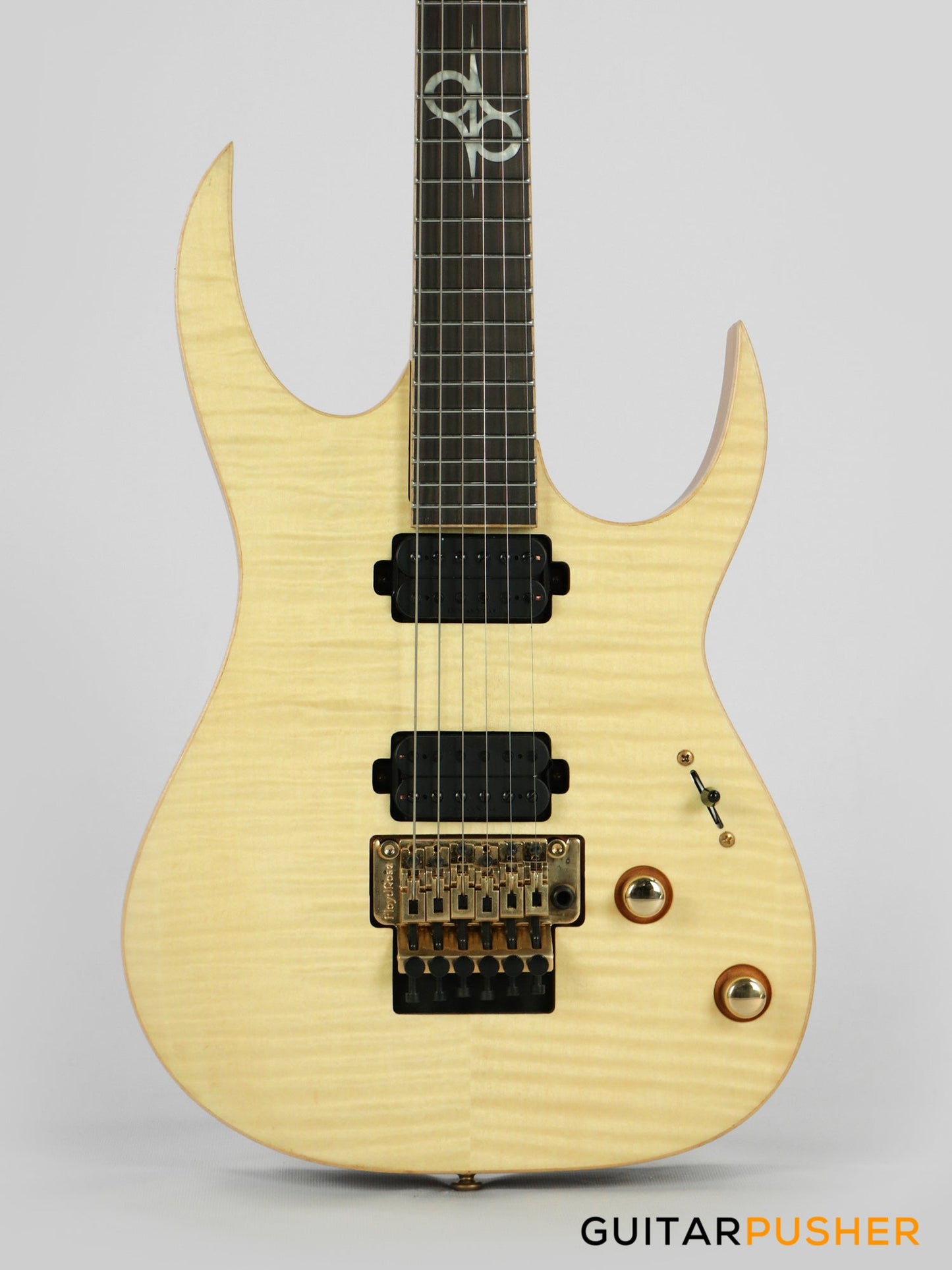 Solar Guitars SB1.6FRFM Flame Natural Matte Electric Guitar w/ Floyd Rose 1000