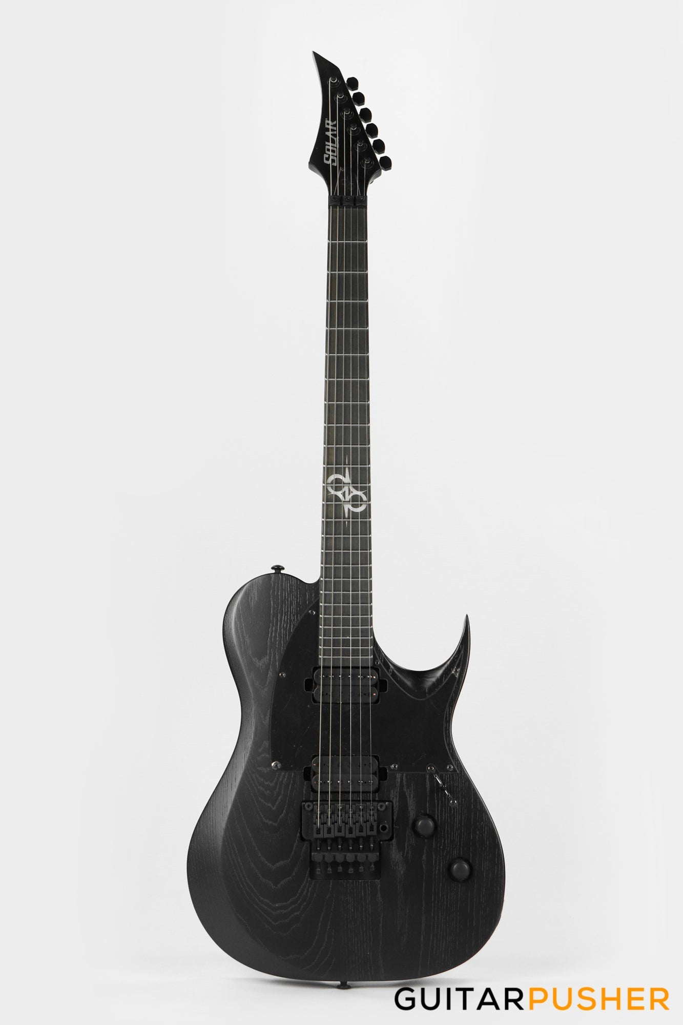 Solar Guitars T1.6FRBOP Black Open Pore Matte Electric Guitar w/ Floyd Rose 1000